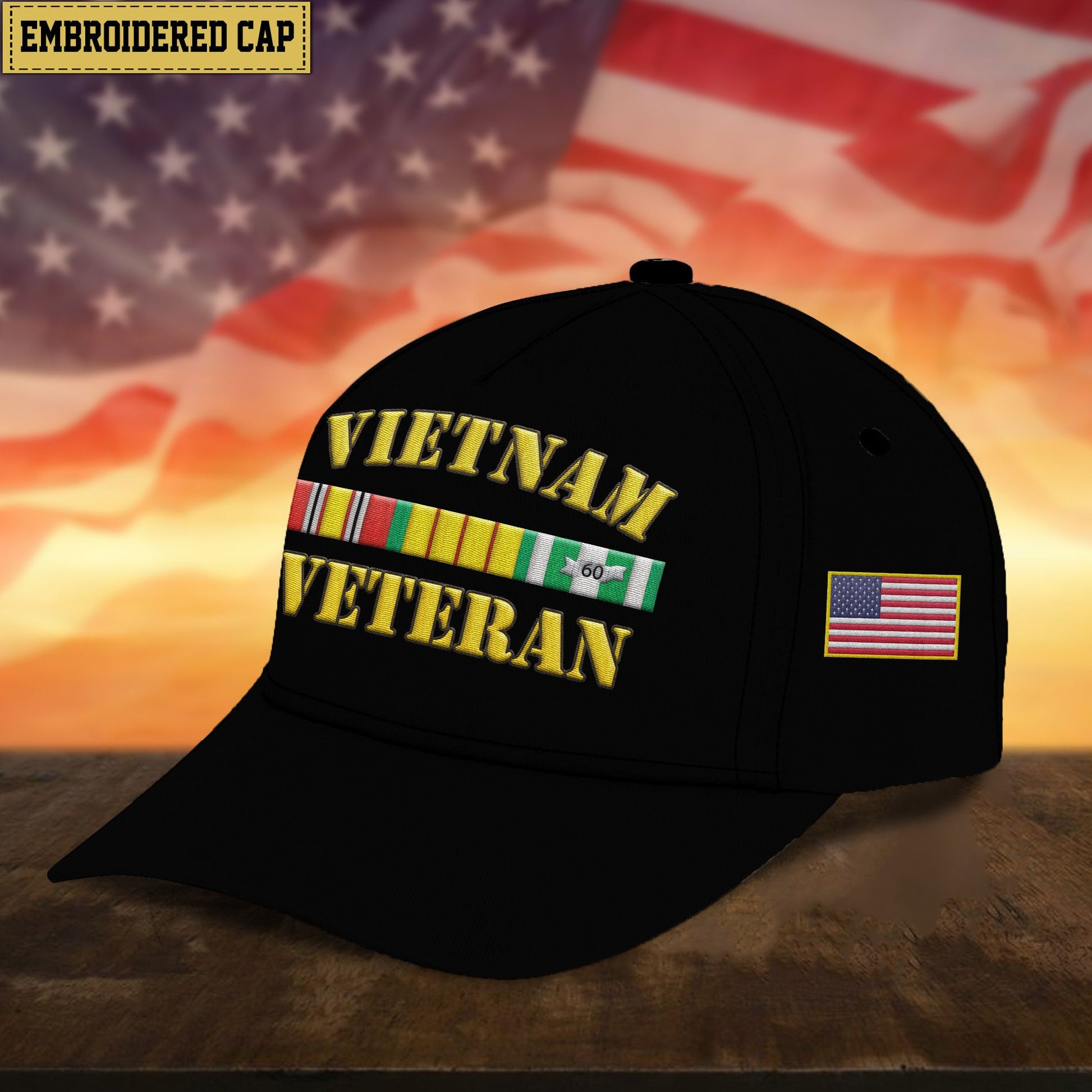 Premium Vietnam Veteran Embroidered Cap, Gifts for Vietnam Veteran, Gifts for Father's Day, Veterans Day VPVC300901