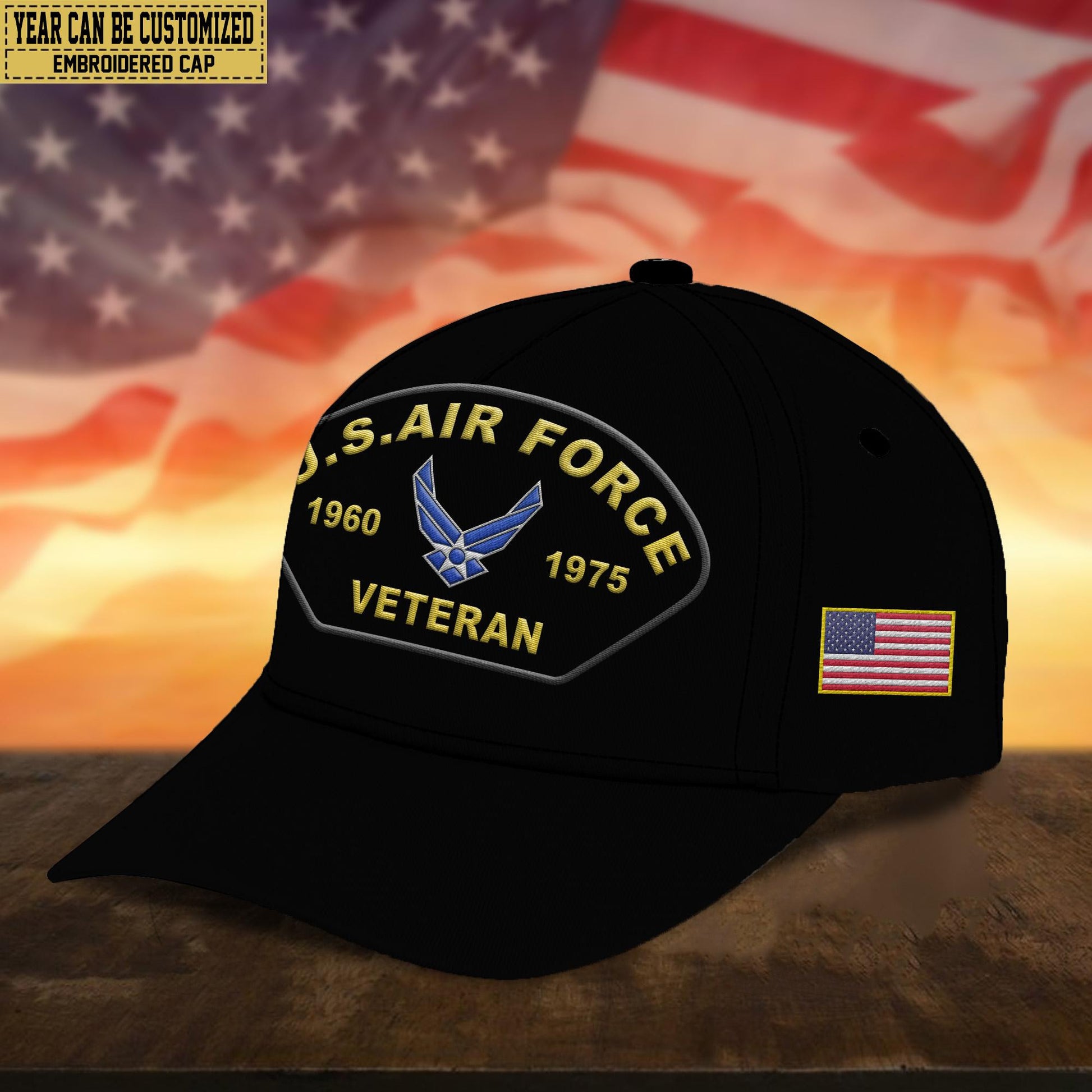 Premium USAF Veteran Embroidered Cap, Gifts for Air Foce Veteran, Gifts for Father's Day, Veterans Day VPVC301004