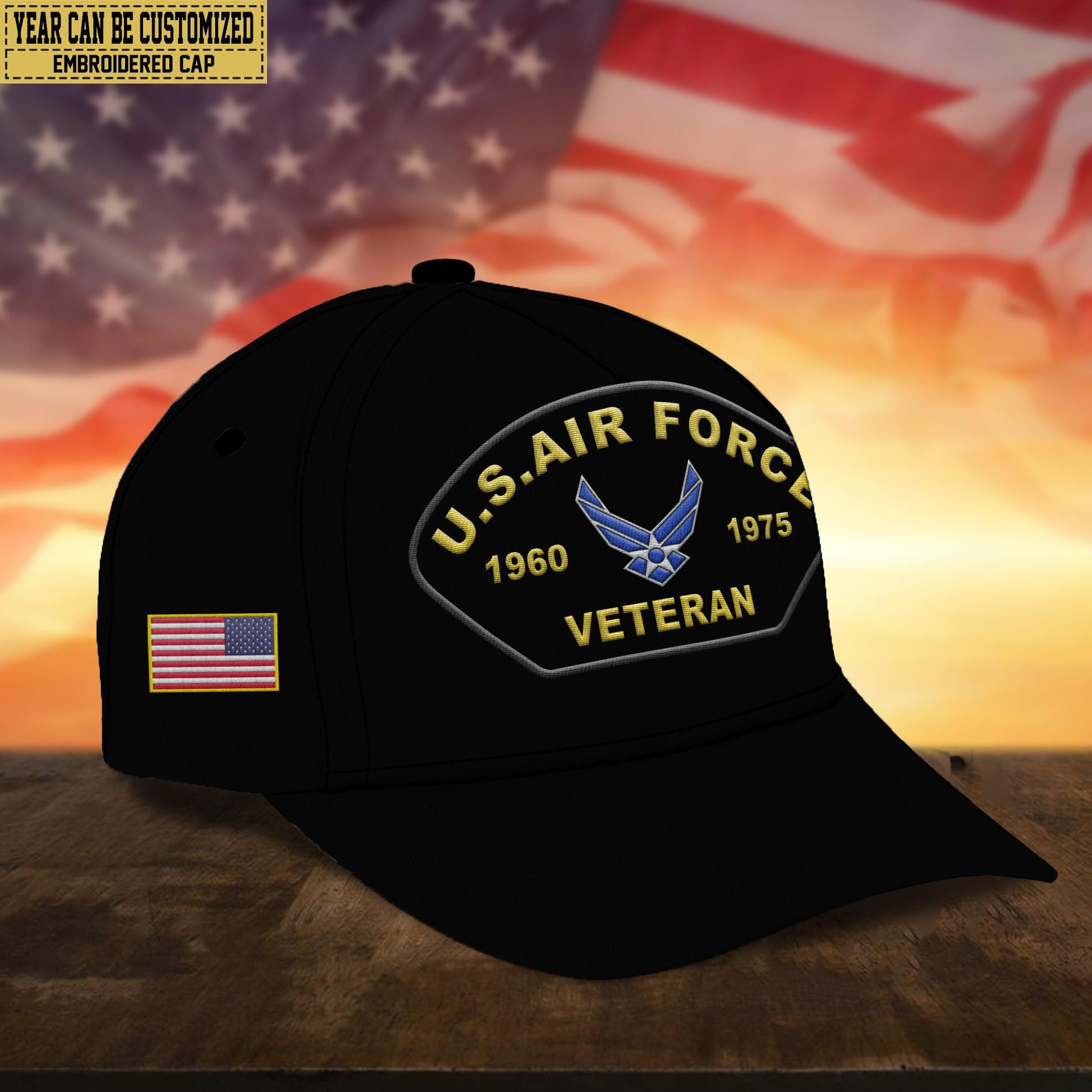 Premium USAF Veteran Embroidered Cap, Gifts for Air Foce Veteran, Gifts for Father's Day, Veterans Day VPVC301004