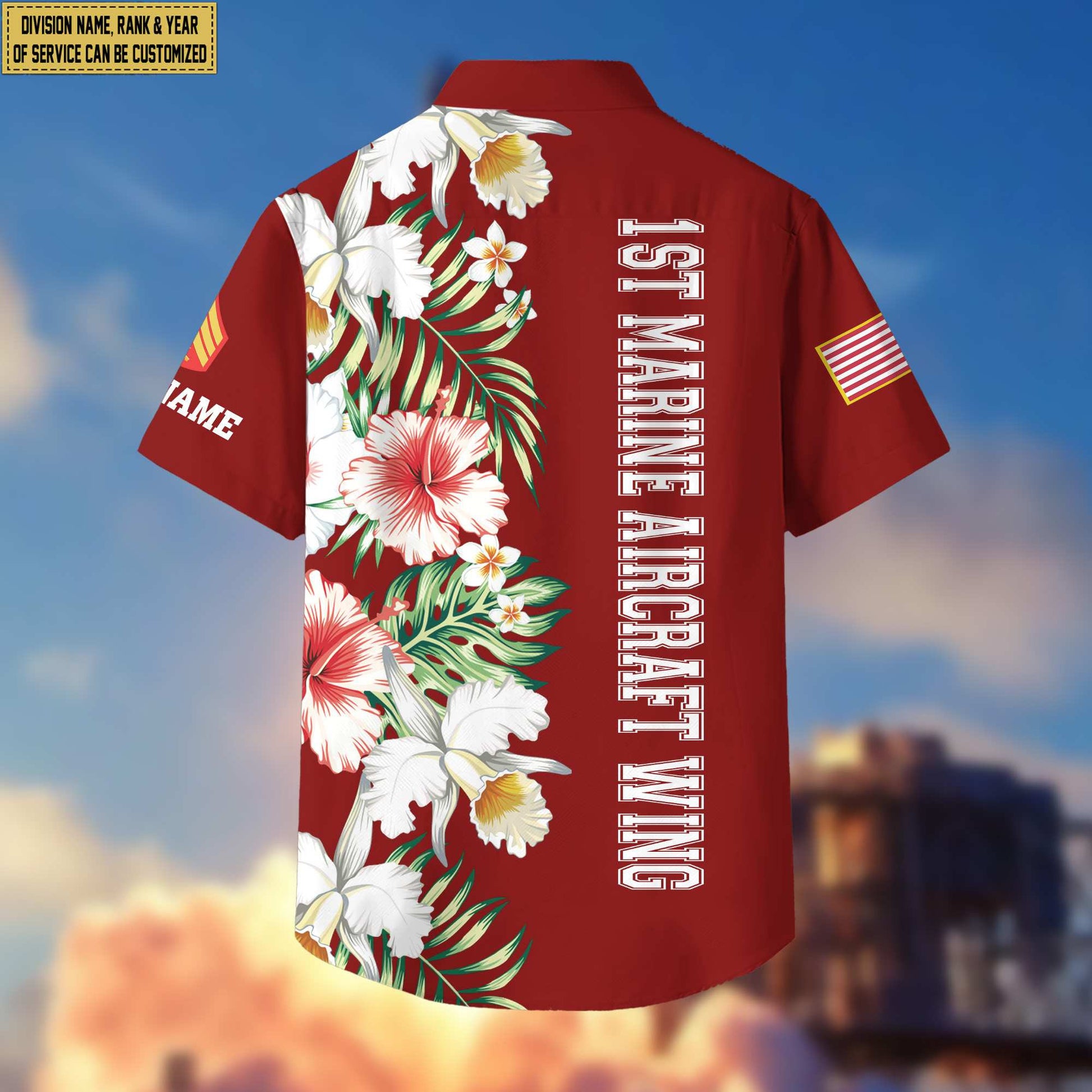 USMC Hawaii Shirt With Pocket, Custom Rank, Name, Unit, Gifts For Marine Veteran VPVC401303