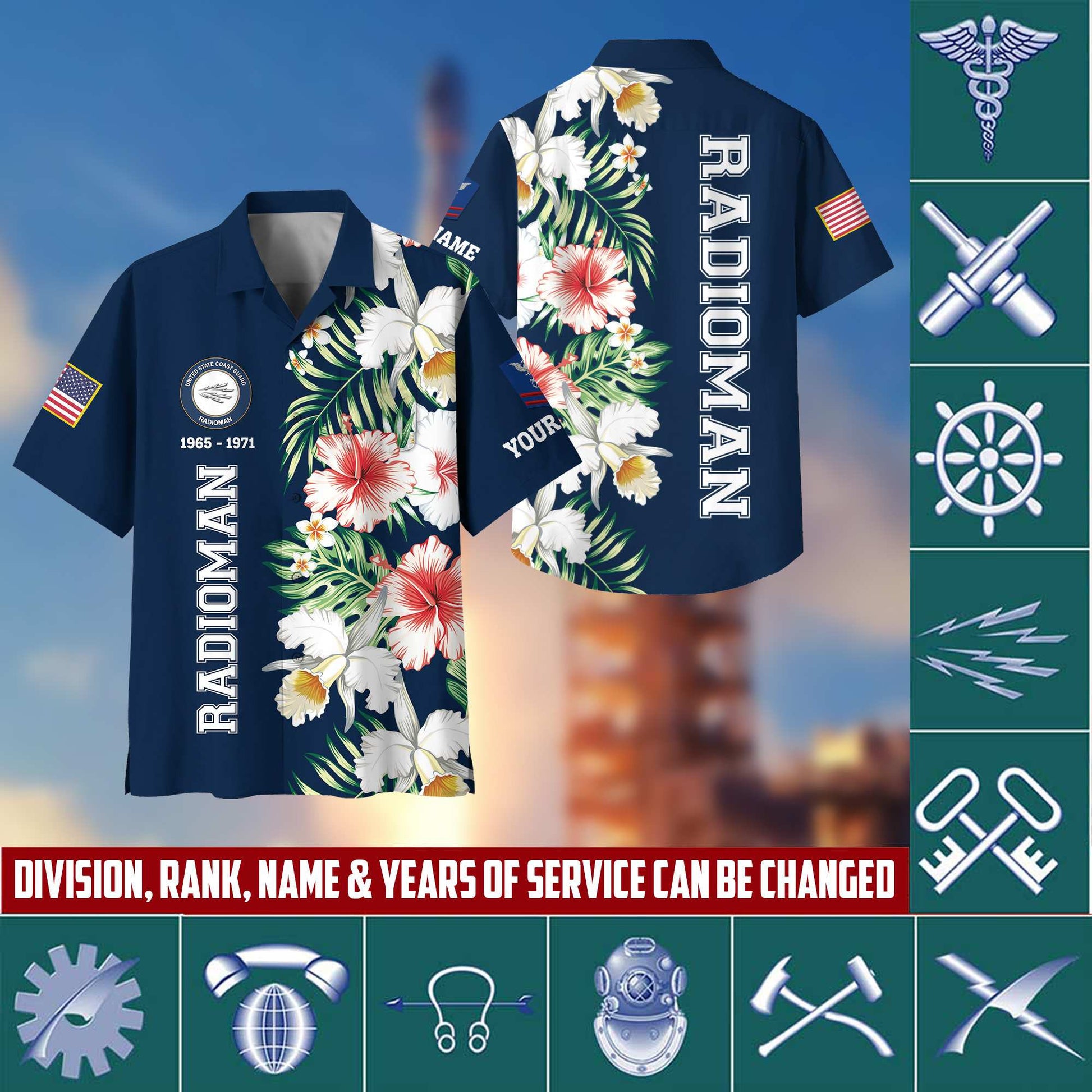 USCG Hawaii Shirt With Pocket, Custom Rank, Name, Unit, Gifts For Coast Guard Veteran VPVC401305