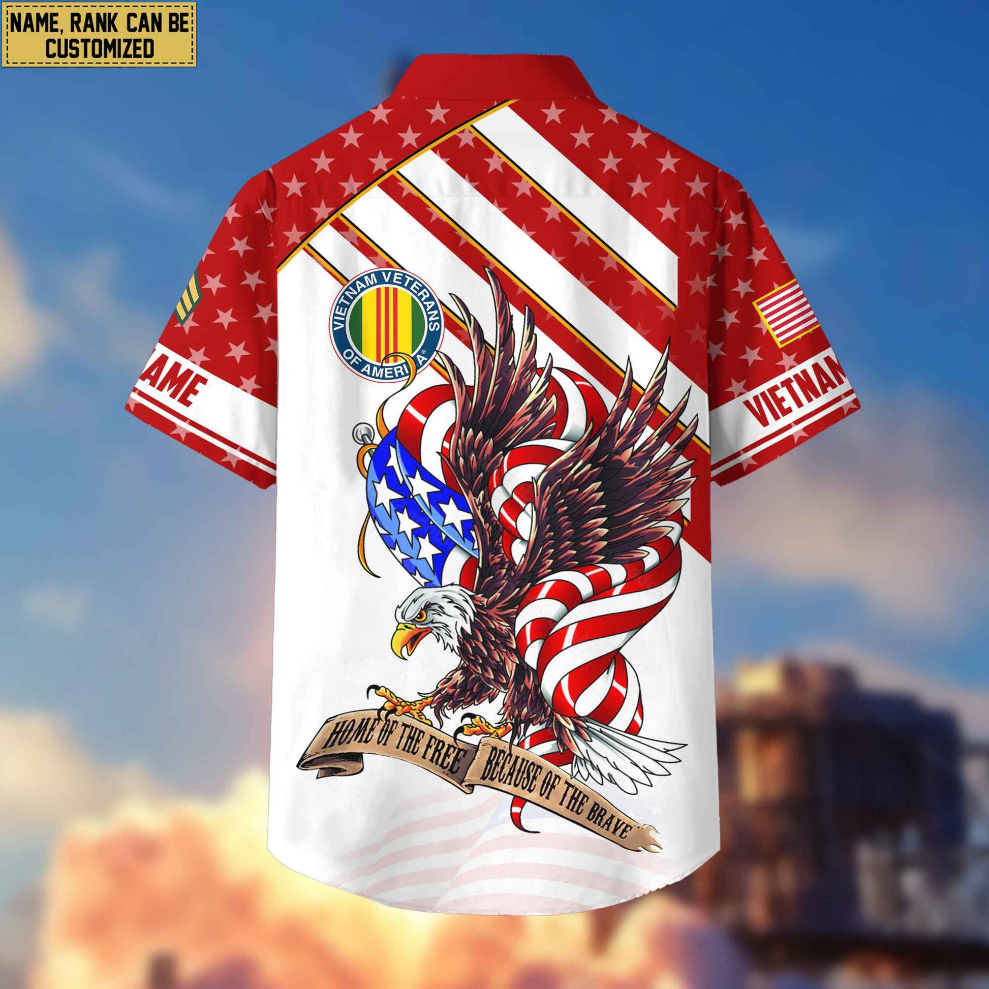 Custom Rank, Name, Vietnam Veteran Hawaiian Shirt With Pocket, Gifts For Dad, For Husband Vietnam Veteran VPVC402406