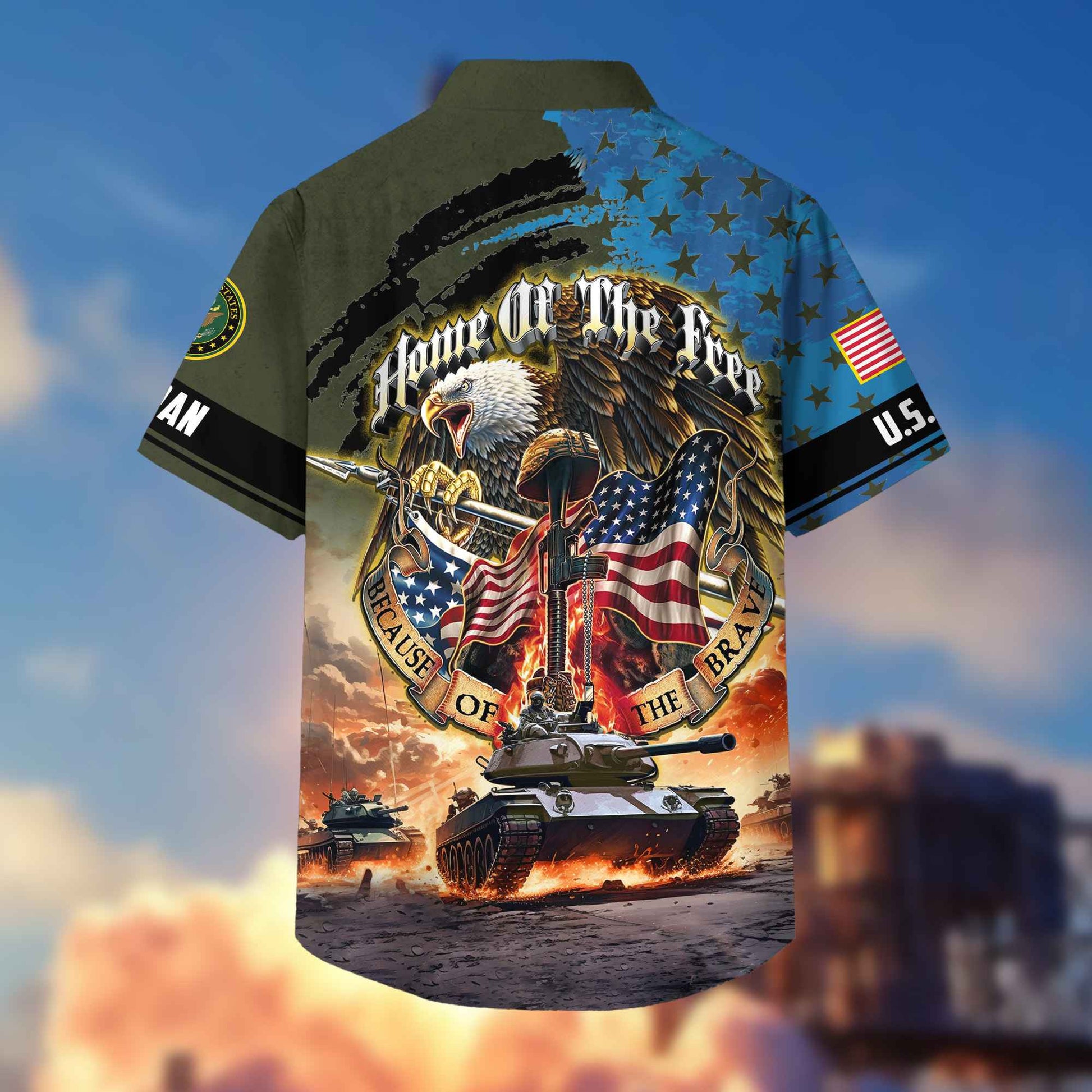 US Army Hawaiian Shirt With Pocket, Gifts For Dad, For Husband, Gifts For Army Veteran VPVC402901