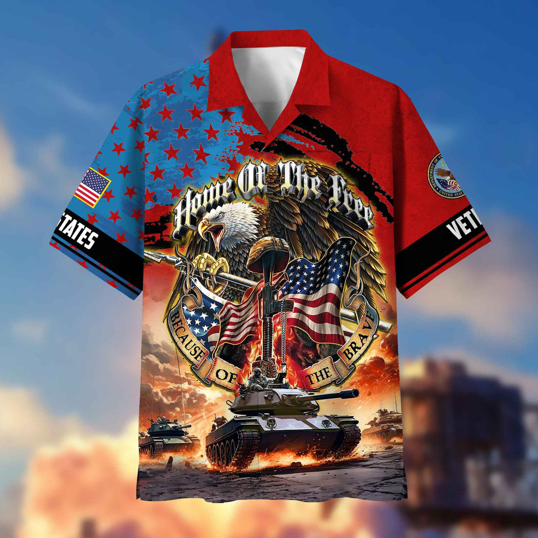 US Veteran Hawaiian Shirt With Pocket, Gifts For Dad, For Husband, Gifts For US Veteran VPVC402907