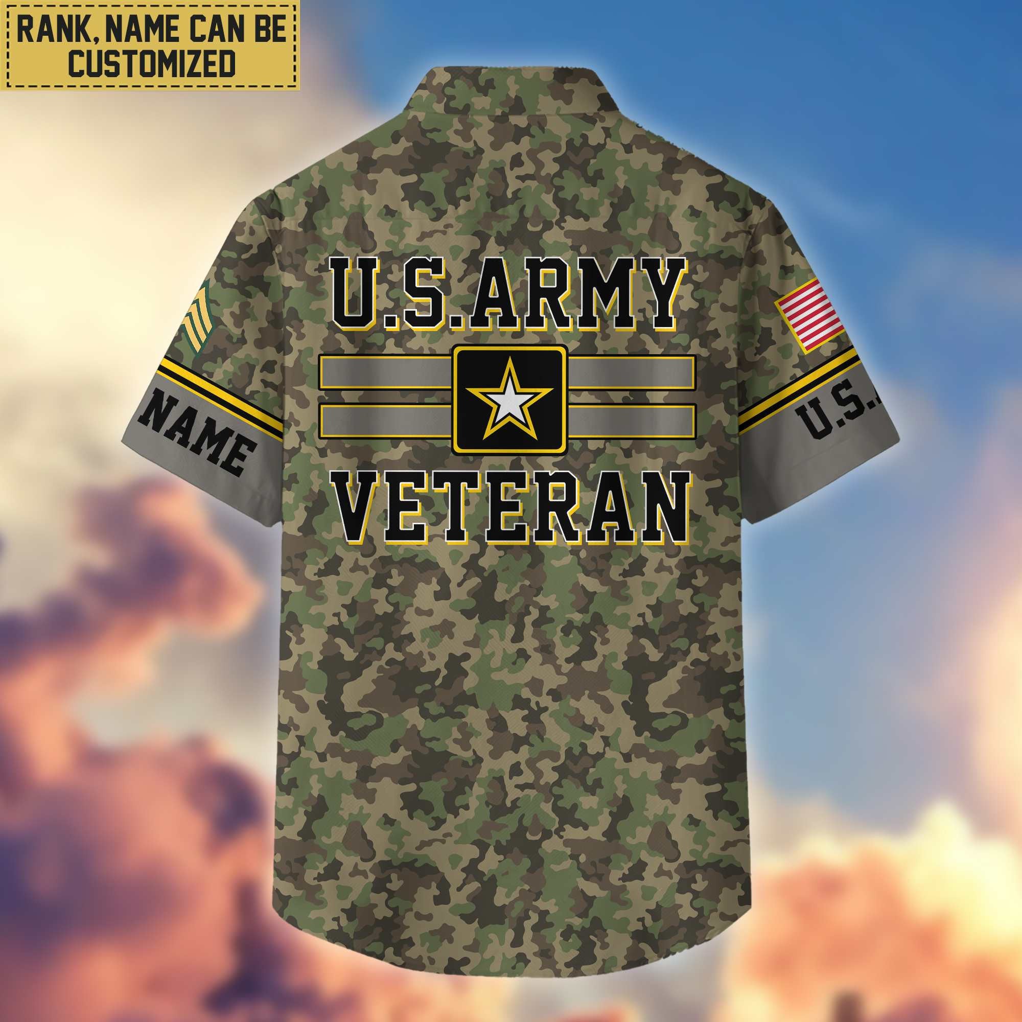 US Army Hawaiian Shirt With Pocket, Gifts For Dad, For Husband, Gifts For Army Veteran VPVC403601