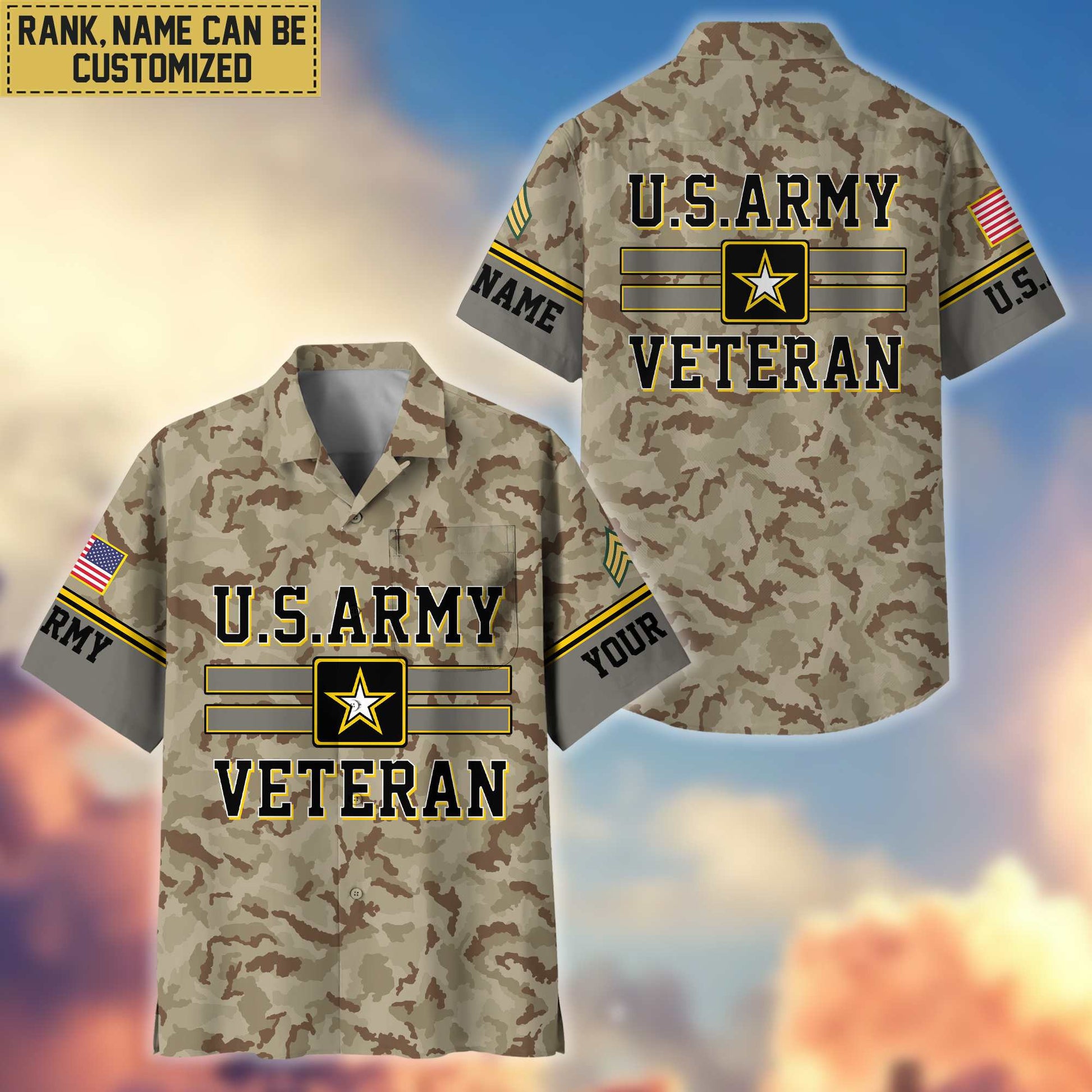 US Army Hawaiian Shirt With Pocket, Gifts For Dad, For Husband, Gifts For Army Veteran VPVC403601