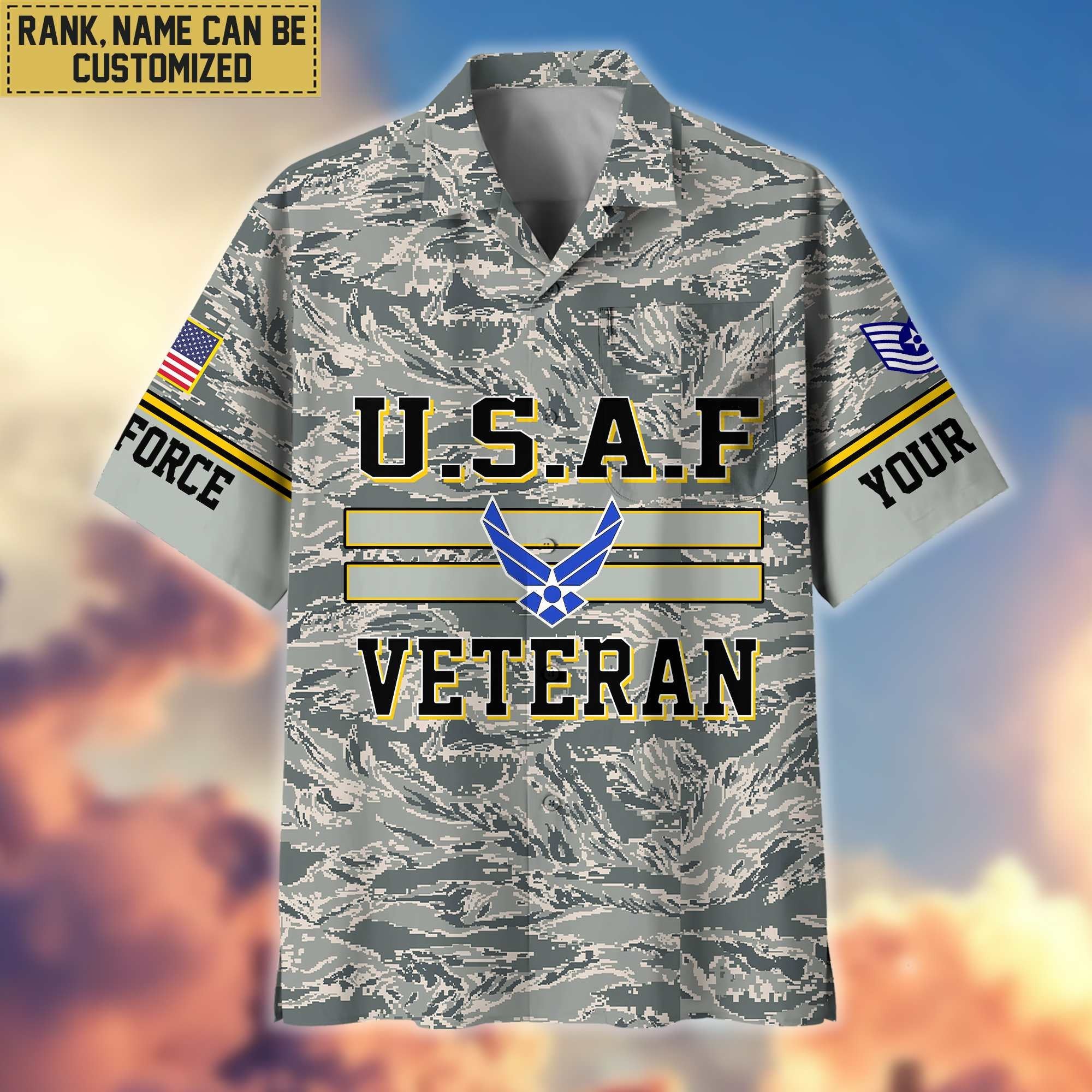 USAF Hawaiian Shirt With Pocket, Gifts For Dad, For Husband, Gifts For Air Force Veteran VPVC403604