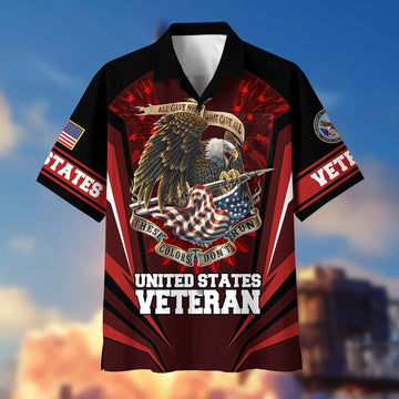 US Veteran Hawaiian Shirt With Pocket Gifts For US Veteran, Gifts For Veterans Day, Father's Day VPVC403007