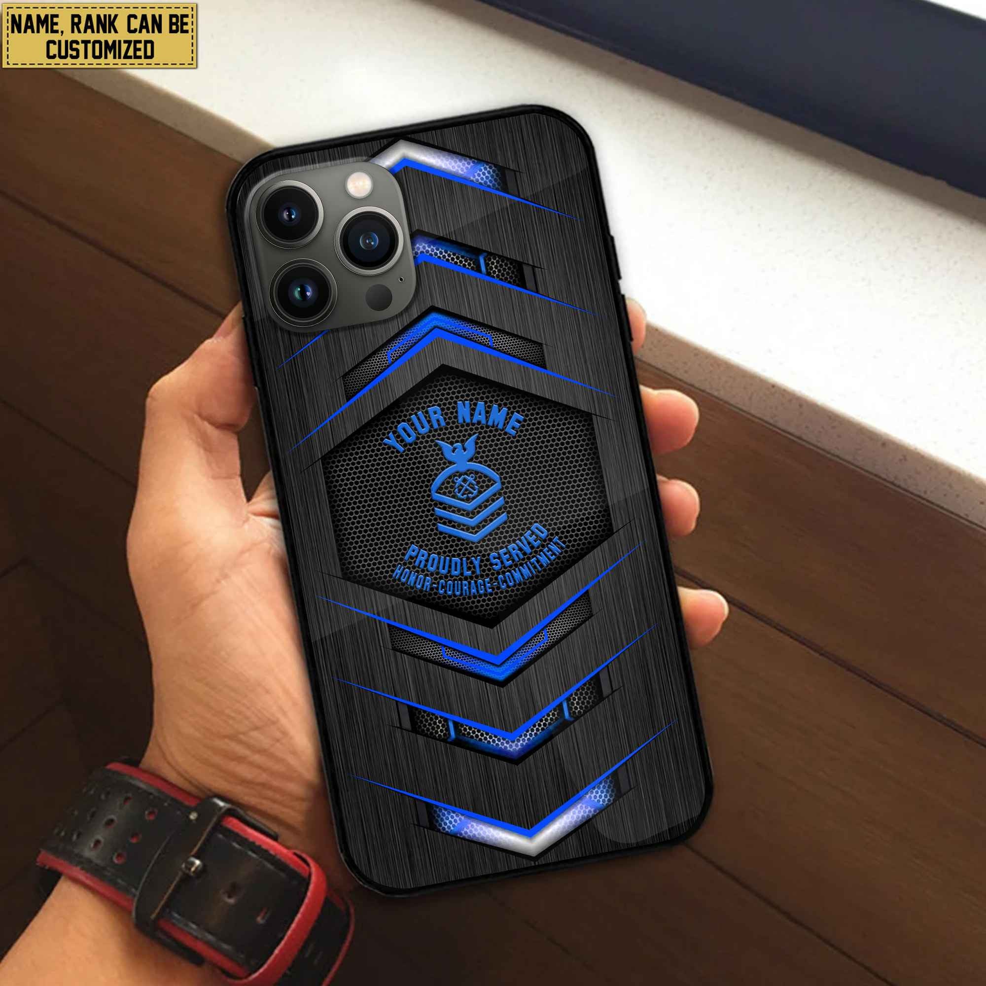 US Navy Phone Case, Gifts For US Navy Veteran, Gifts For Veterans Day, Father's Day VPVC501002