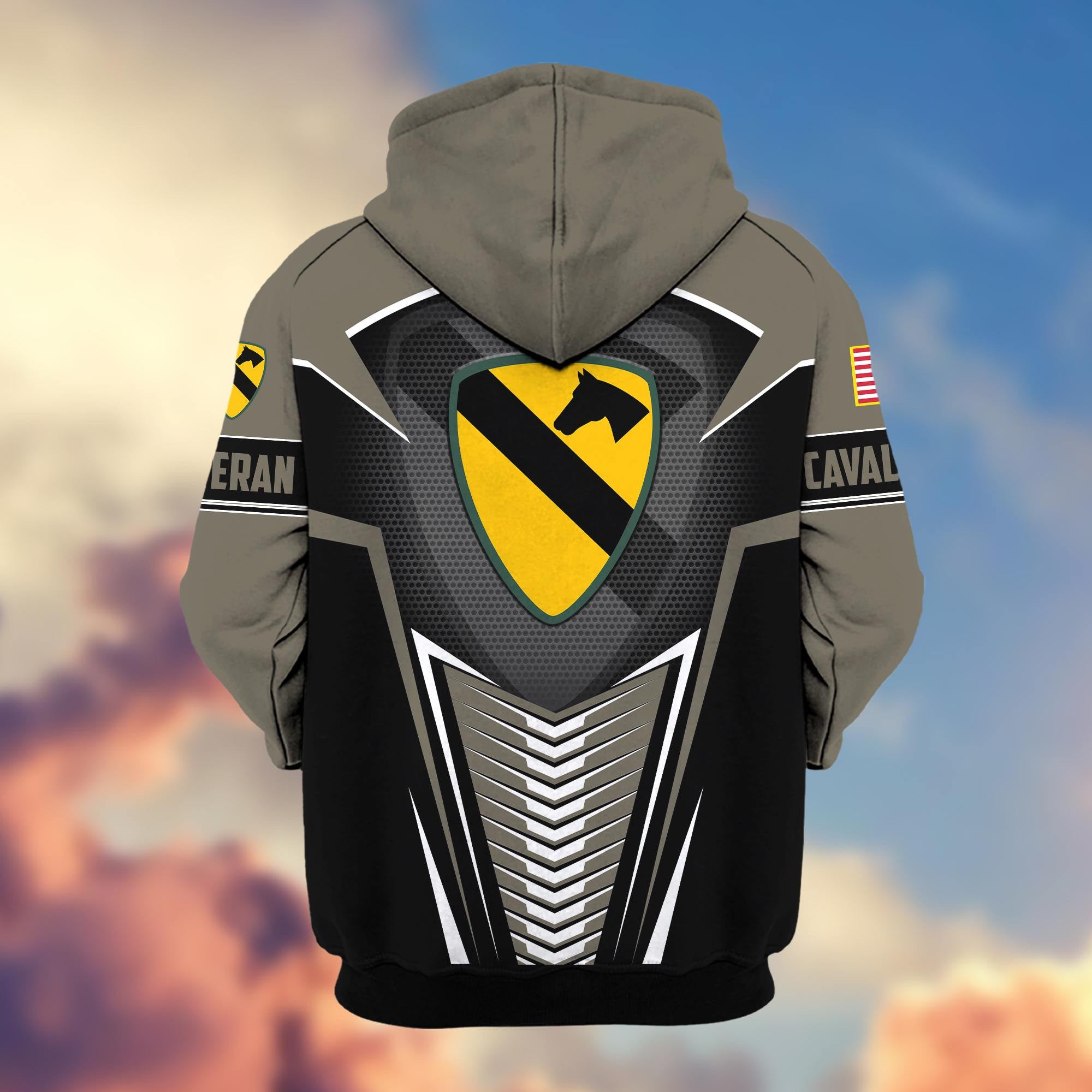 Premium 1st Cavalry Division Veteran Zip Hoodie VPVC602701