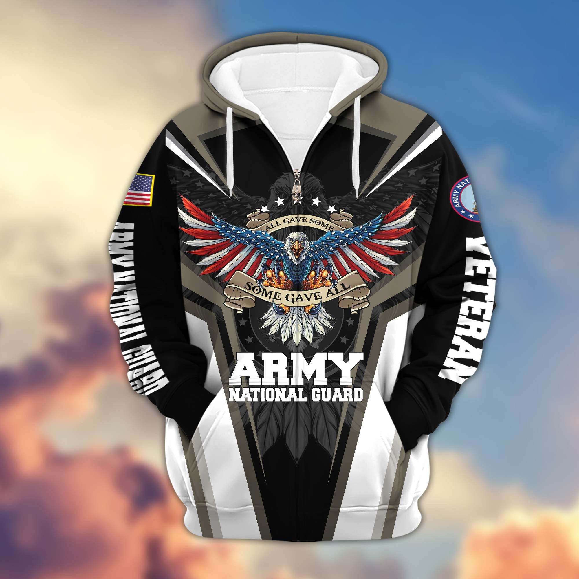 Army National Guard Veteran Zip Hoodie, Gifts For Dad, For Husband VPVC602904