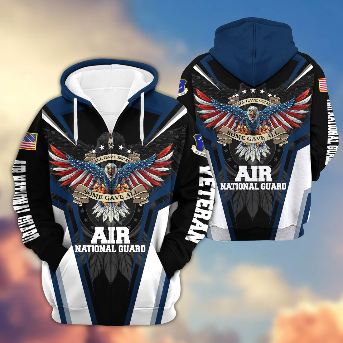 Air National Guard US Veteran Zip Hoodie, Gifts For Dad, For Husband VPVC602905