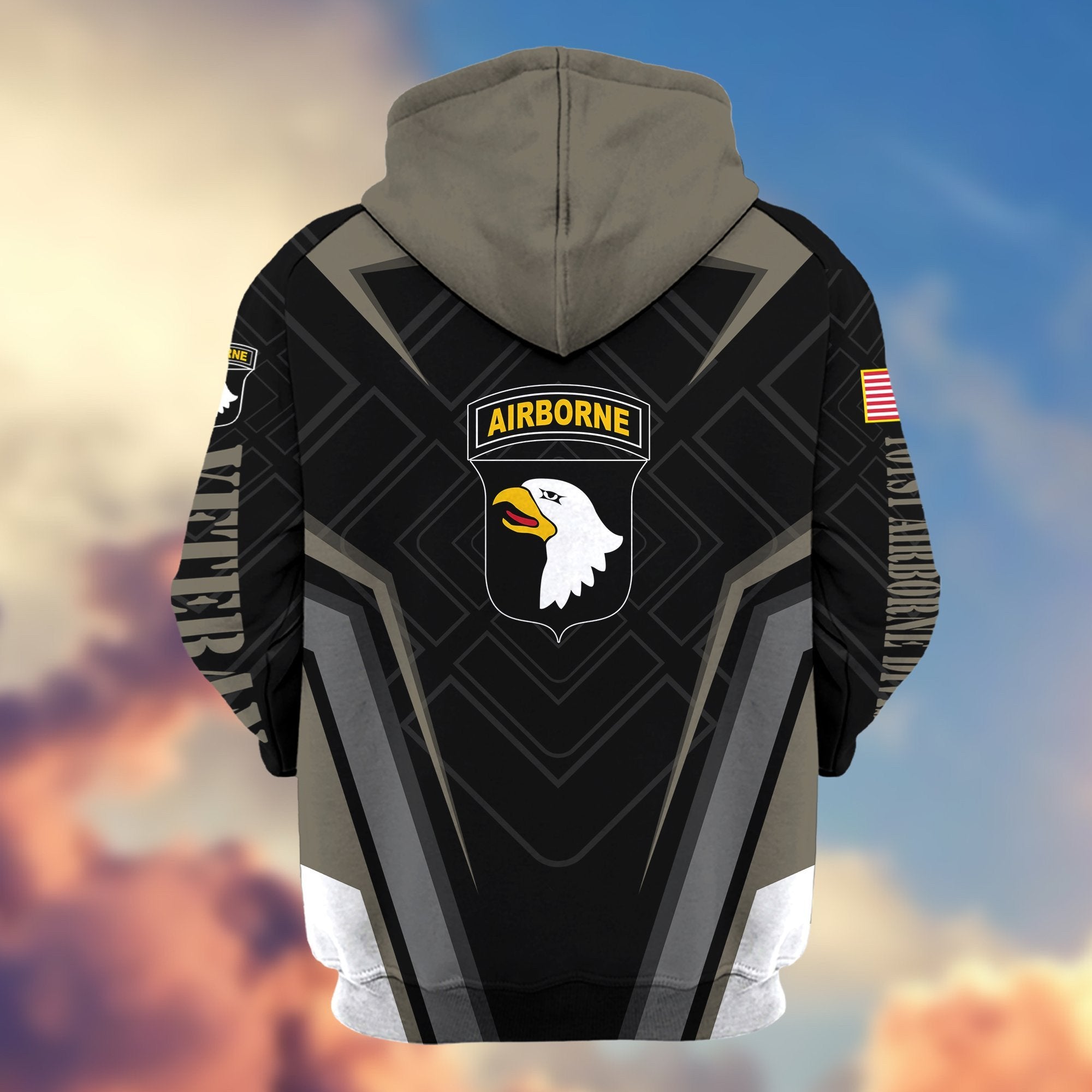 Premium 101st Airborne Division Zip Hoodie, Gifts For Veterans Day, Father's Day VPVC603003