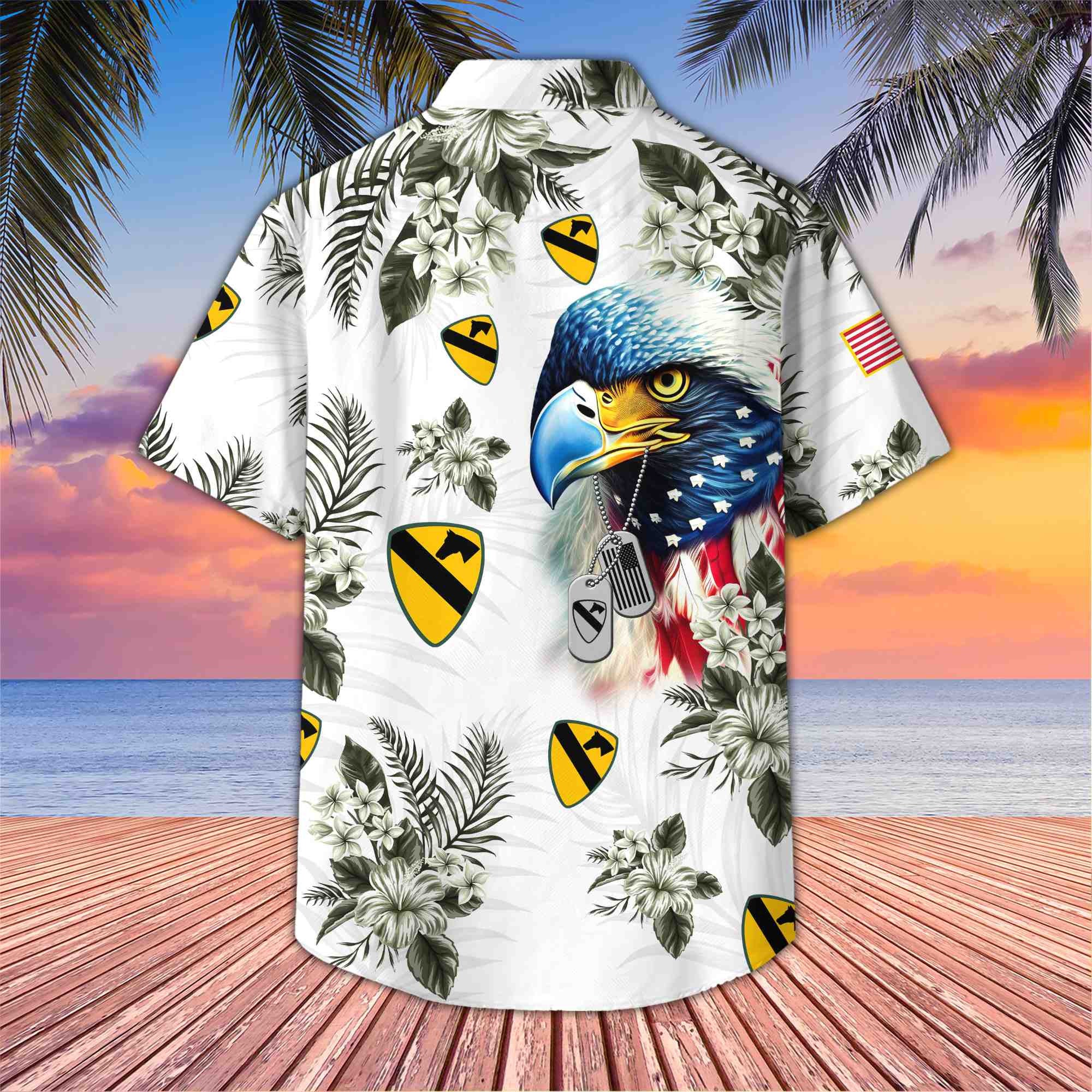 Premium 1st Cavalry Division Veteran Hawaiian Shirt With Pocket, Gifts for US Veteran, Gifts For Dad, For Husband VPVC501401