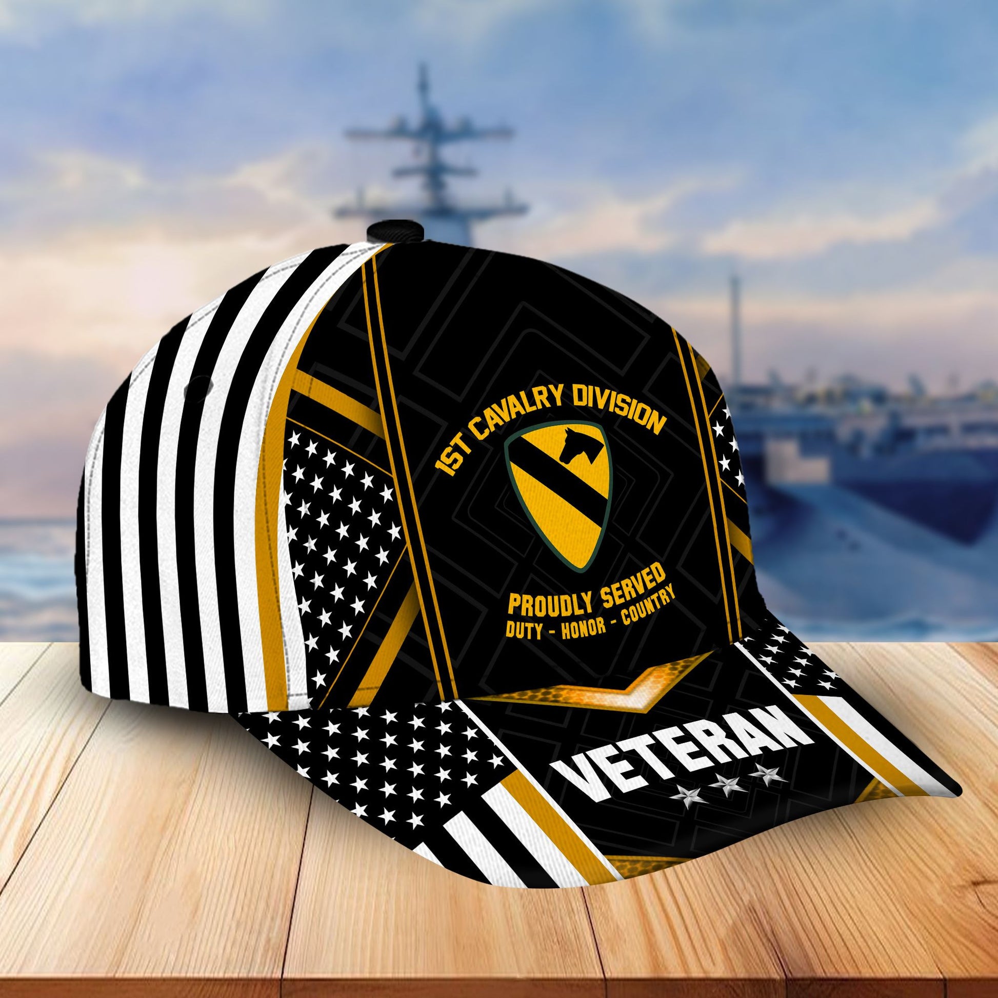 Premium 1st Cavalry Division Veteran Cap, Gifts for Dad, Gifts for Husband VPVC003301