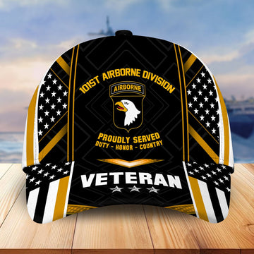 Premium 101st Airborne Division Veteran Cap, Gifts for Dad, for Husband VPVC003303