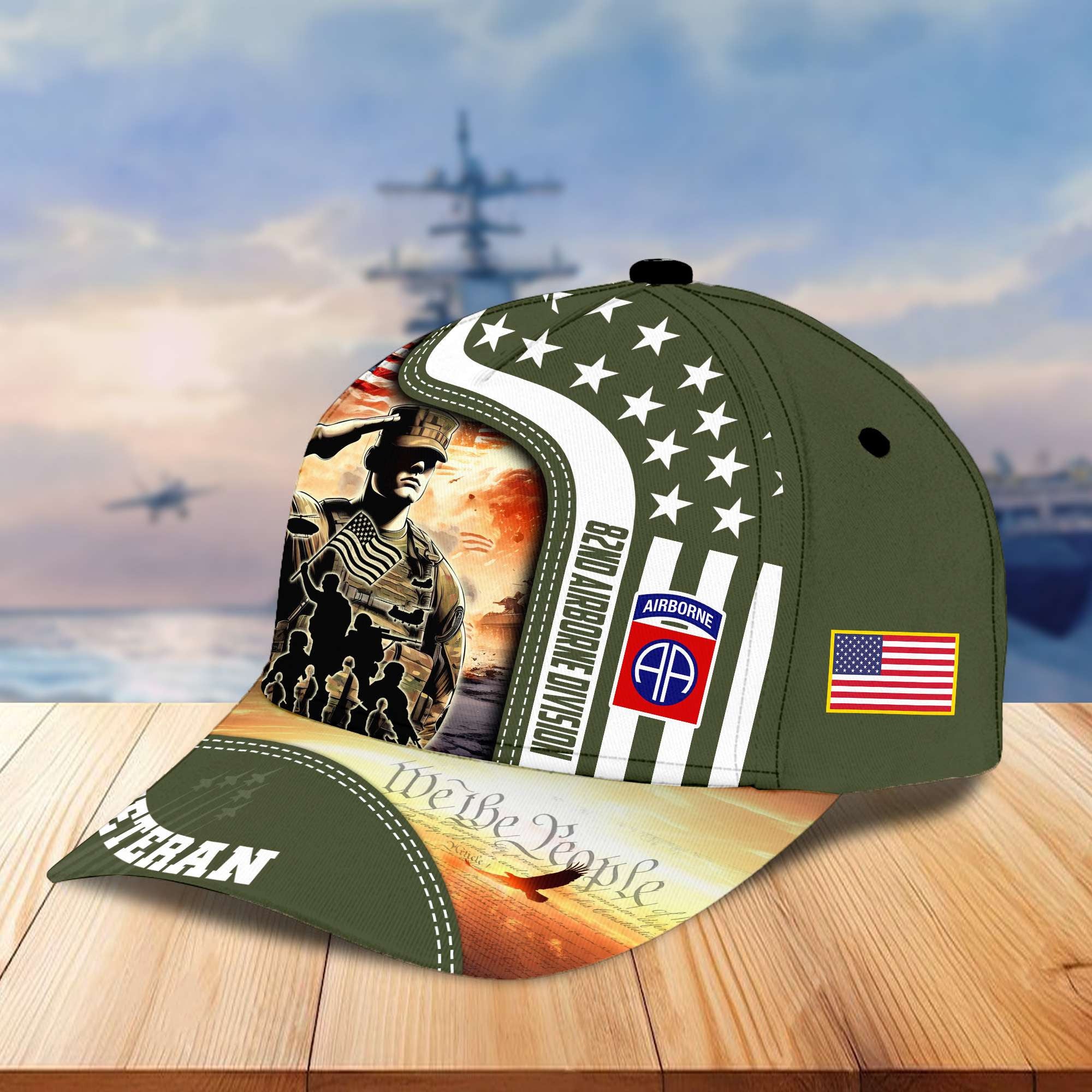 82nd Airborne Division Veteran Cap, Gifts for Dad, Gifts for Husband Veteran VPVC003402