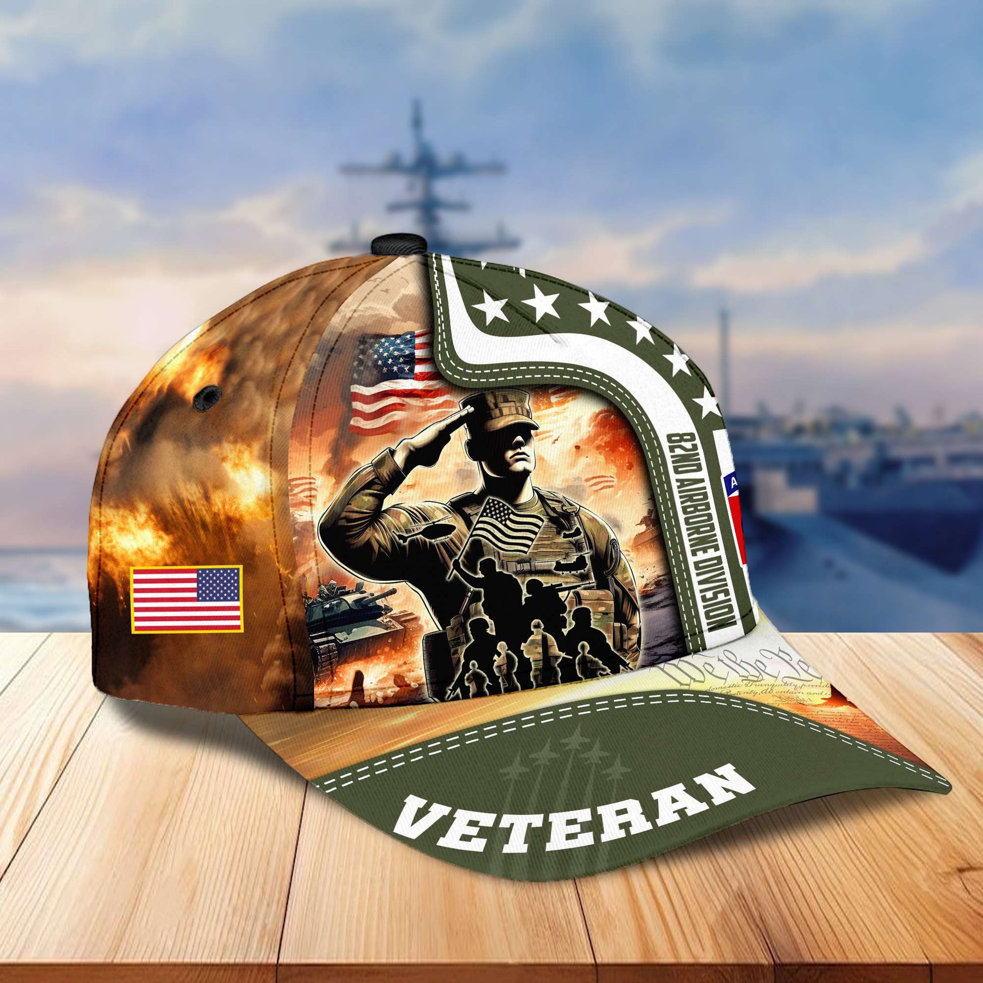 82nd Airborne Division Veteran Cap, Gifts for Dad, Gifts for Husband Veteran VPVC003402