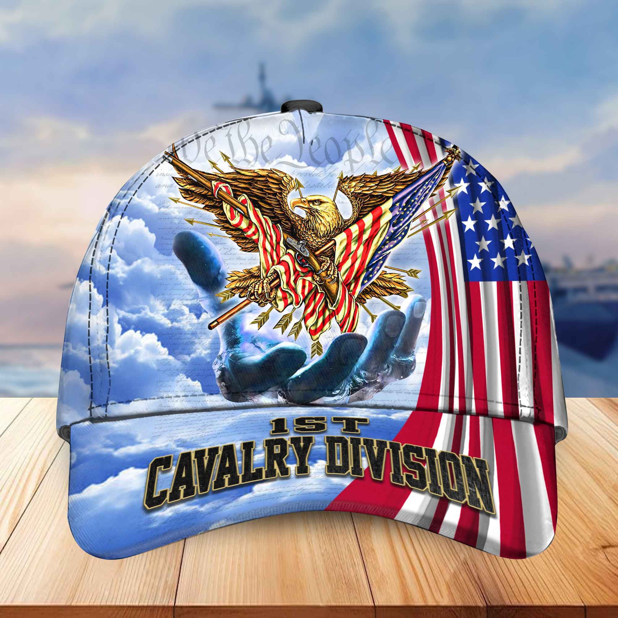 Premium 1st Cavalry Division Cap, Gifts for US Veteran VPVC002901