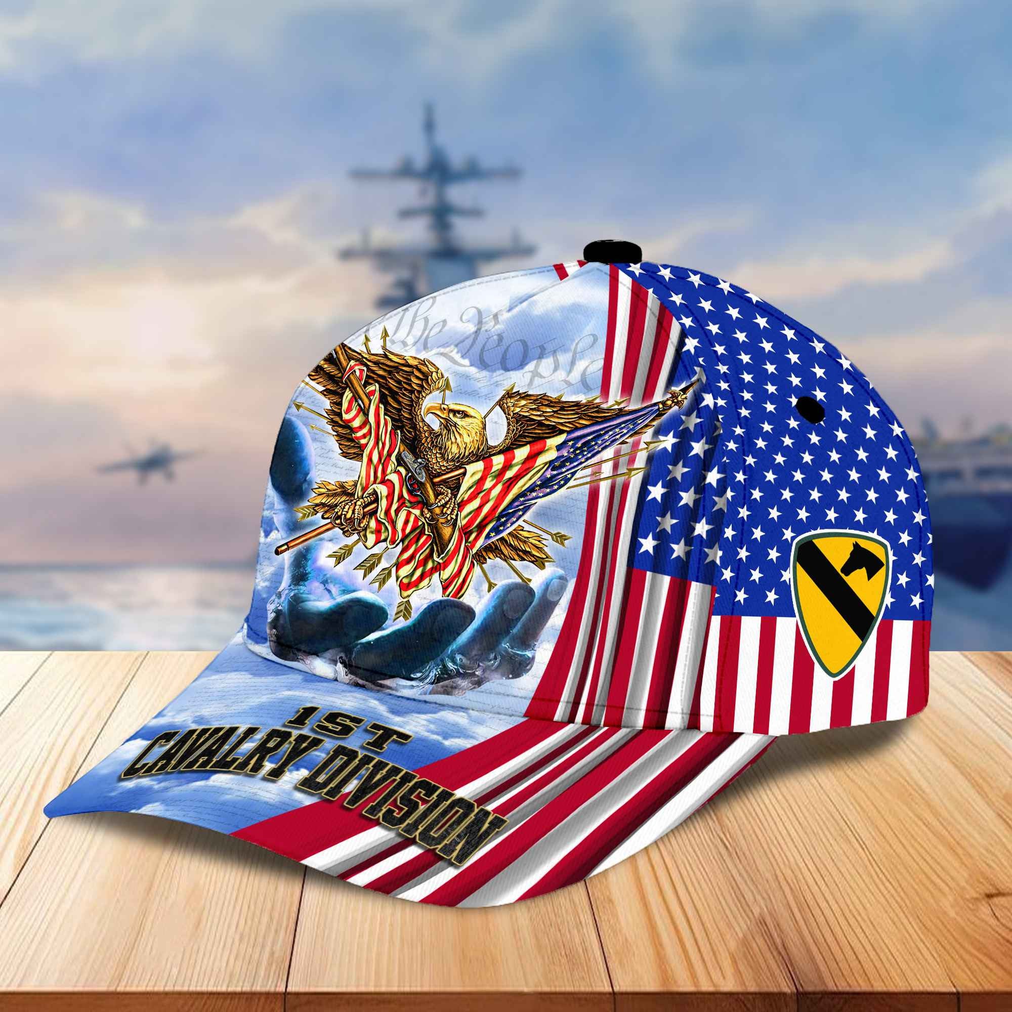 Premium 1st Cavalry Division Cap, Gifts for US Veteran VPVC002901