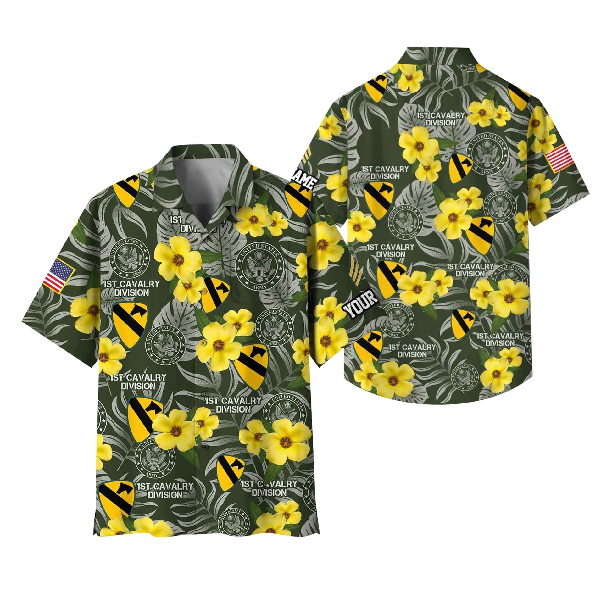 US Army Hawaiian Shirt With Pocket, Custom Rank, Name, Gifts For US Veteran, Gifts For Veterans Day, Father's Day VPVC400801