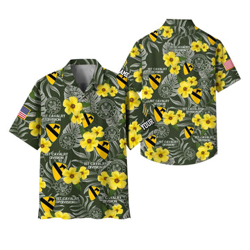 US Army Hawaiian Shirt With Pocket, Custom Rank, Name, Gifts For US Veteran, Gifts For Veterans Day, Father's Day VPVC400801