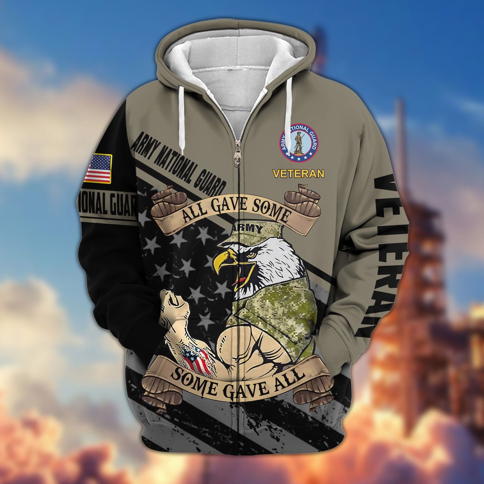 Premium All Gave Some Some Gave All US Veterans Zip Hoodie, Gifts For Veterans Day BPVC210801