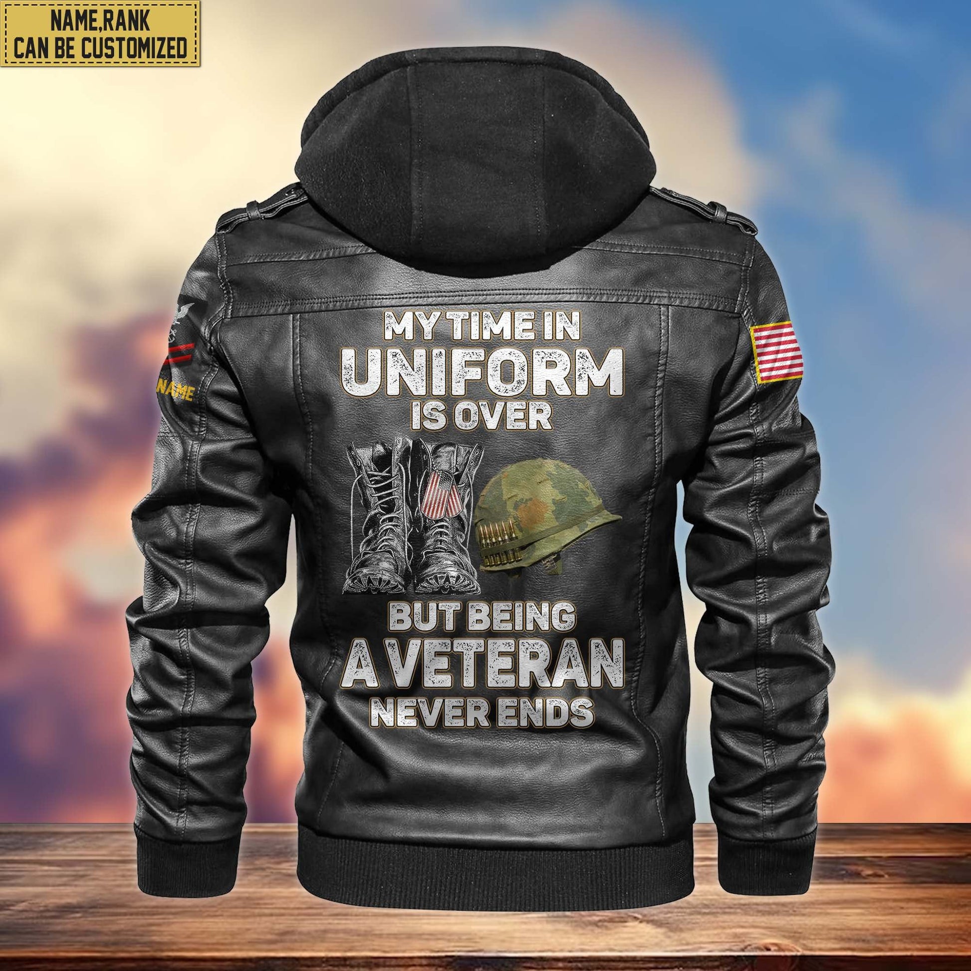 Premium Custom Name, Rank, US Navy Leather Jacket VPVC700502, Gifts For Navy Veteran