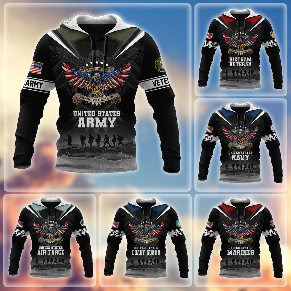 Premium US Veterans Hoodie BPVC251010, Gifts For US Veterans