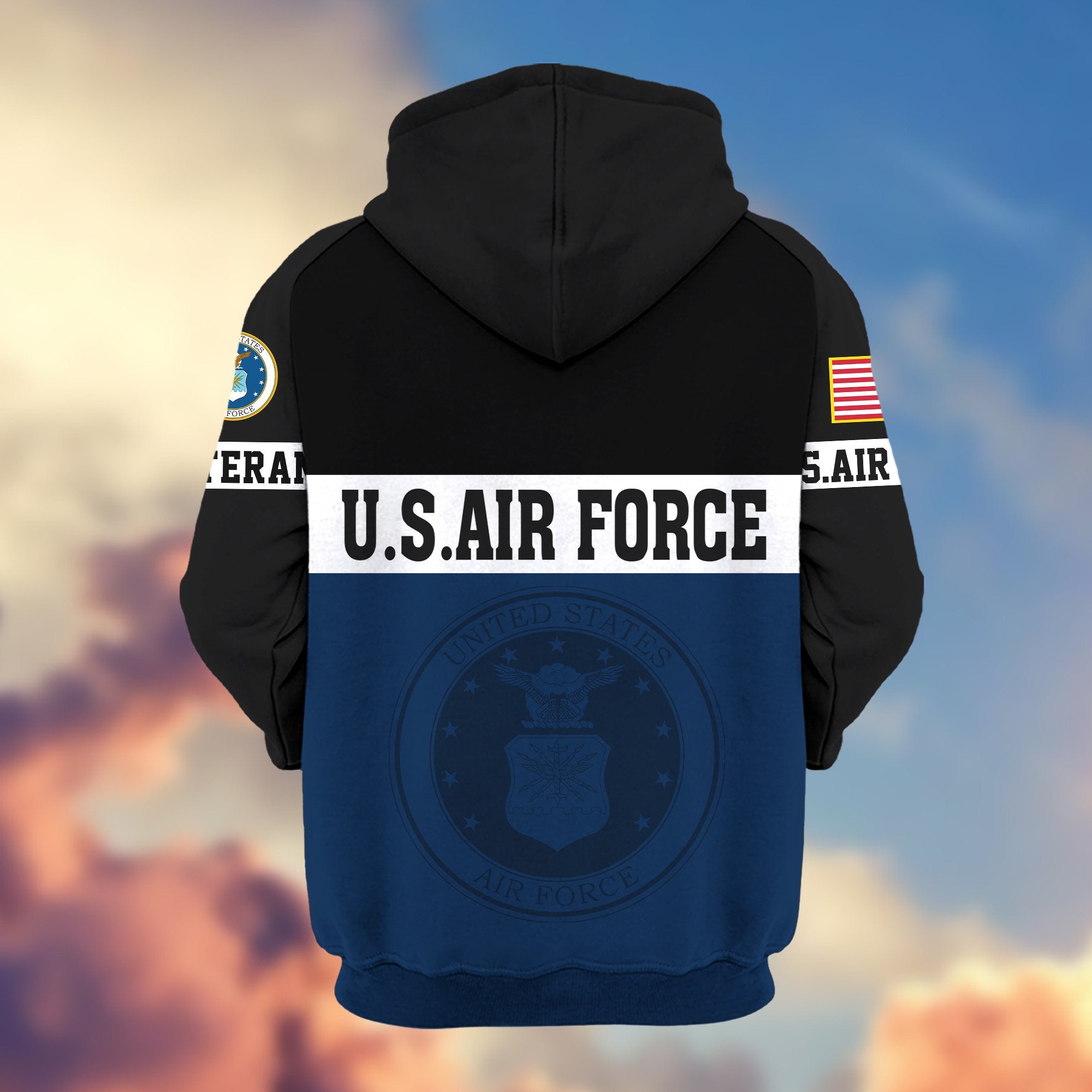 Premium USAF Veteran Zip Hoodie VPVC606104, Gifts For Air Force Veteran
