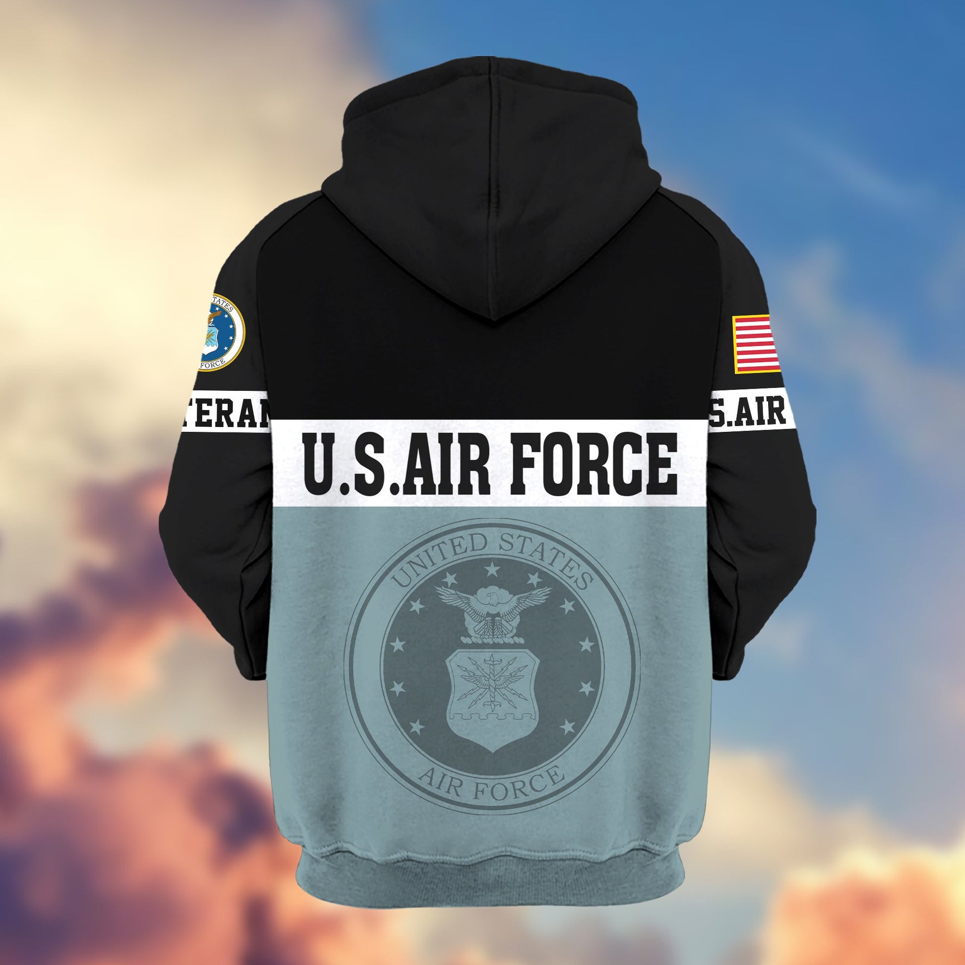 Premium USAF Veteran Zip Hoodie VPVC606111, Gifts For Air Force Veteran