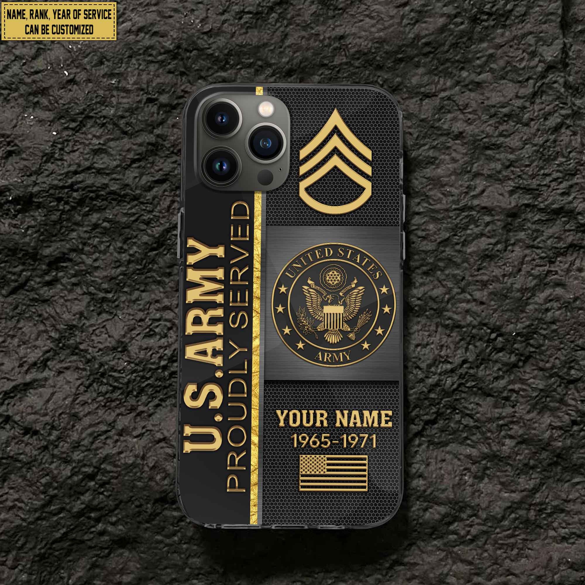 US Army Phone Case, Gifts For Army Veteran, Gifts For Veterans Day, Father's Day VPVC501101