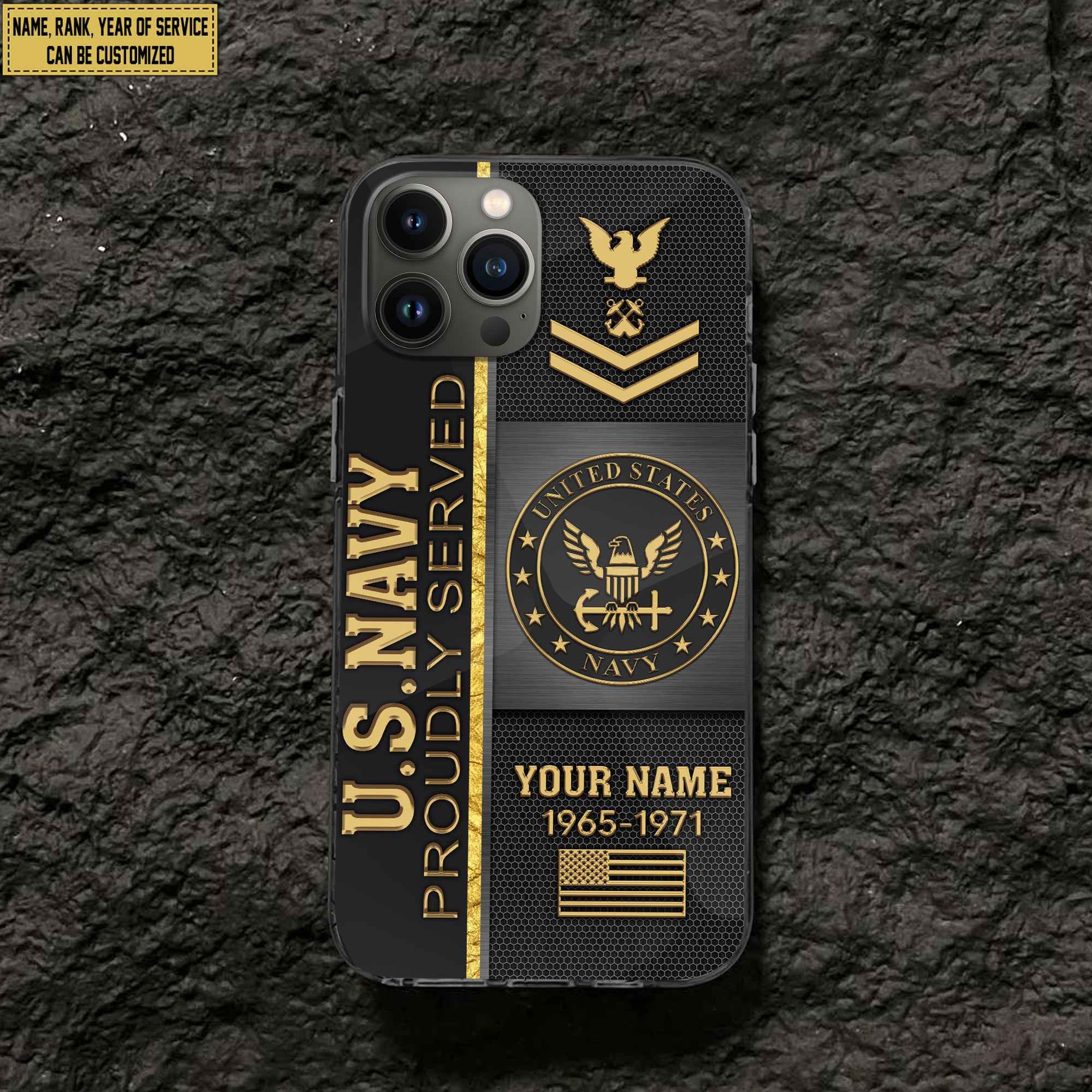US Navy Phone Case, Gifts For Navy Veteran, Gifts For Veterans Day, Father's Day VPVC501102