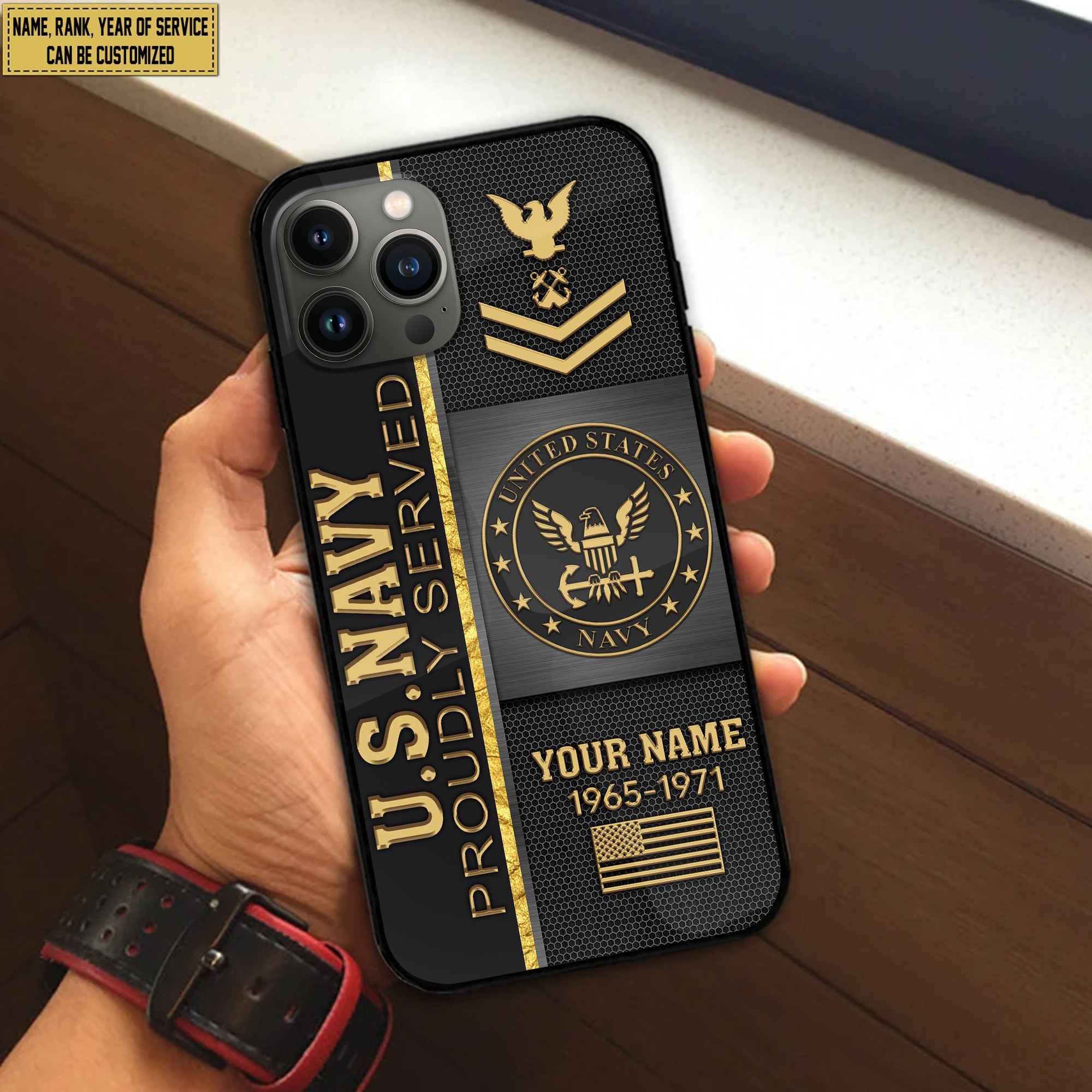 US Navy Phone Case, Gifts For Navy Veteran, Gifts For Veterans Day, Father's Day VPVC501102