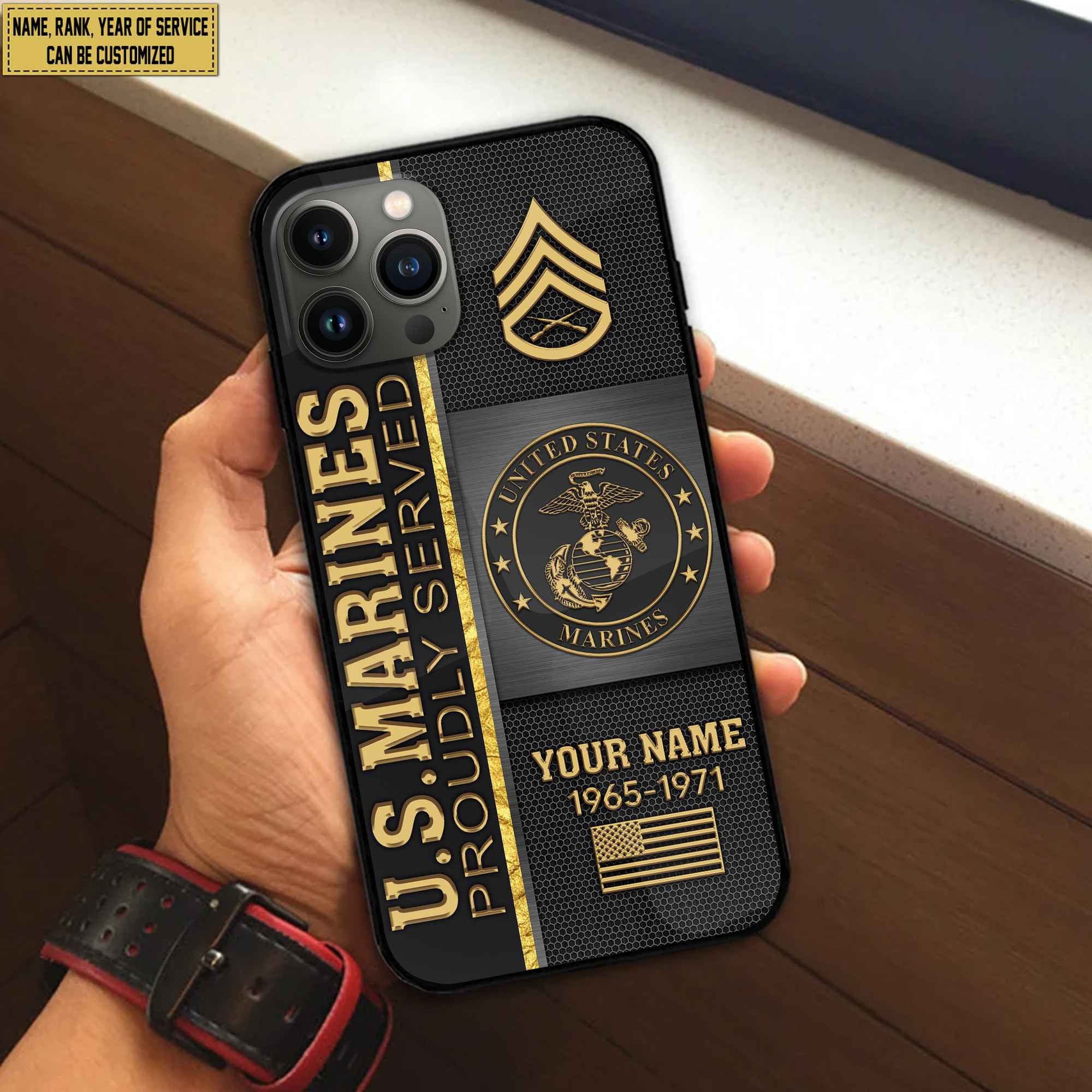 USMC Phone Case, Gifts For Marine Veteran, Gifts For Veterans Day, Father's Day VPVC501103