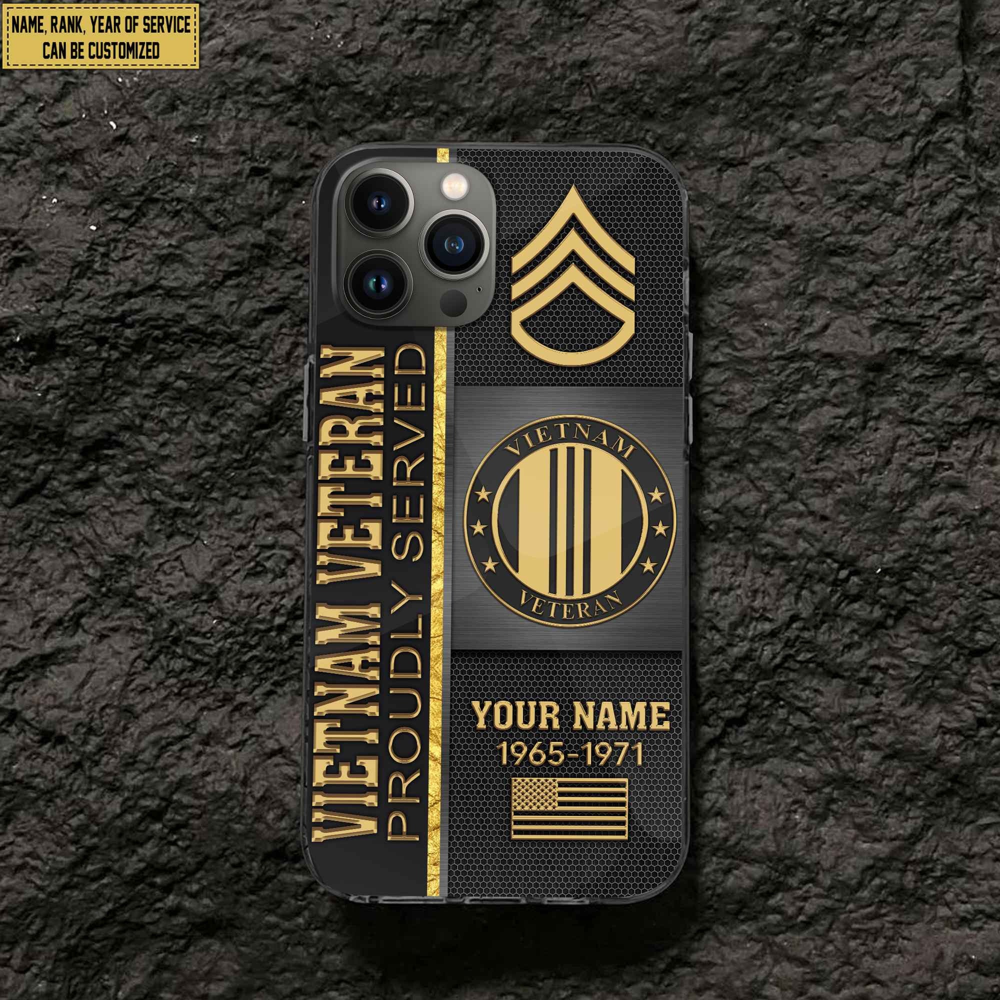 Vietnam Veteran Phone Case, Gifts For Vietnam Veteran, Gifts For Veterans Day, Father's Day VPVC501106