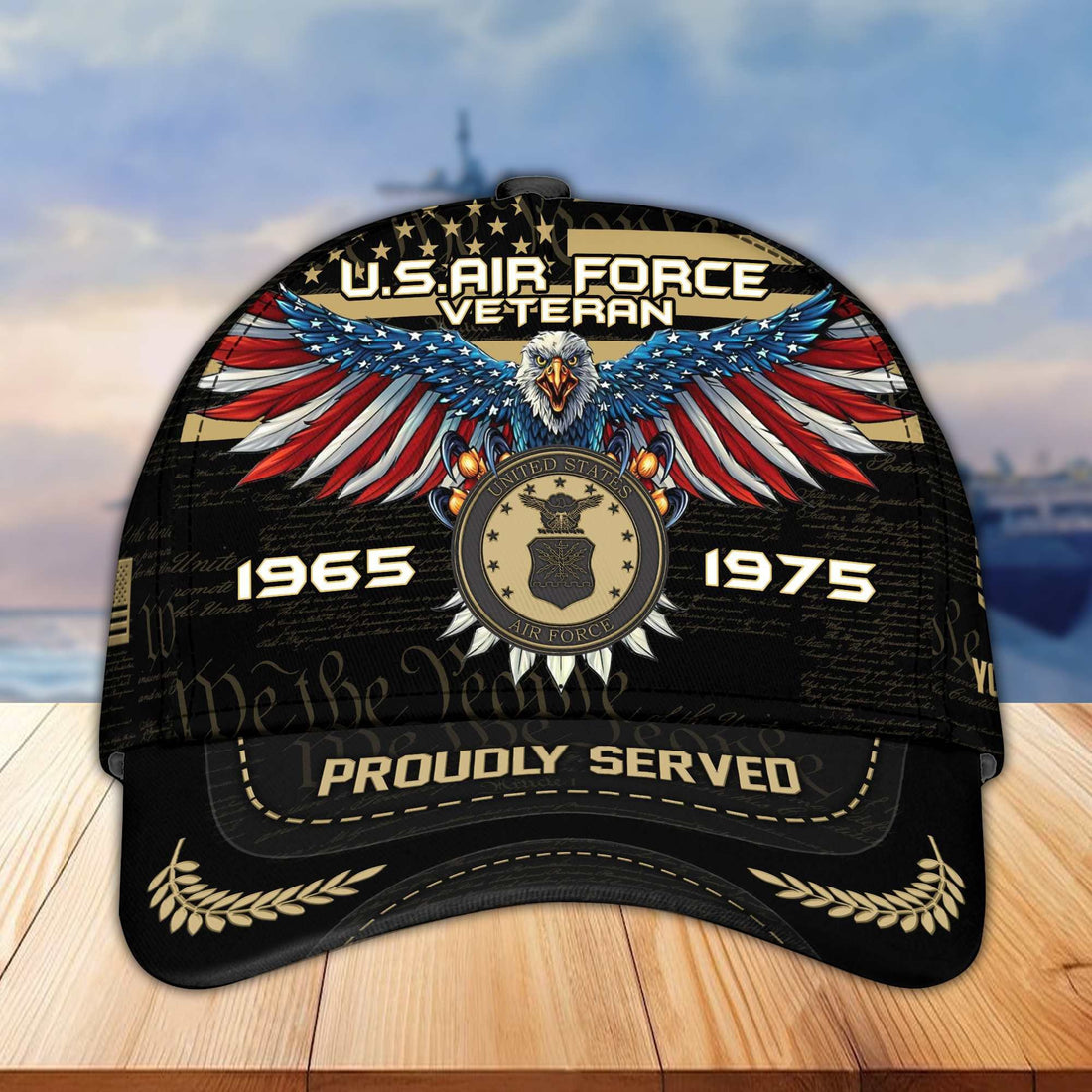 Premium USAF Veteran Custom Cap VPVC005404, Gifts For Air Force Veteran, Best Gifts On Father's Day, Armed Force Day, Independence Day, Veterans Day.