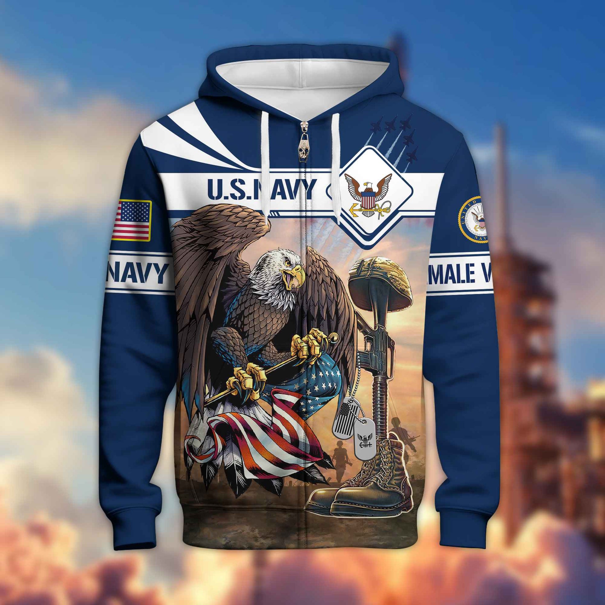 Premium US Female Veterans Zip Hoodie BPVC150110, Gifts For Female Veterans