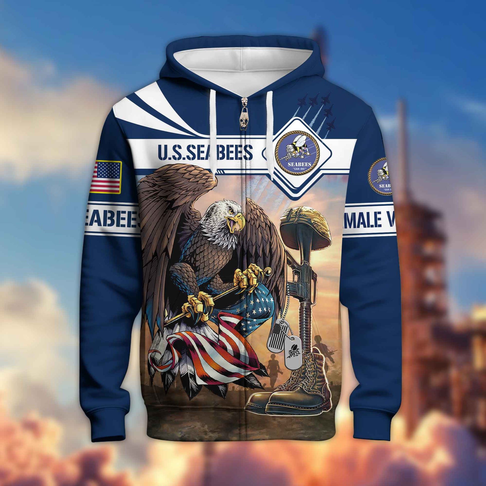 Premium US Female Veterans Zip Hoodie BPVC150110, Gifts For Female Veterans