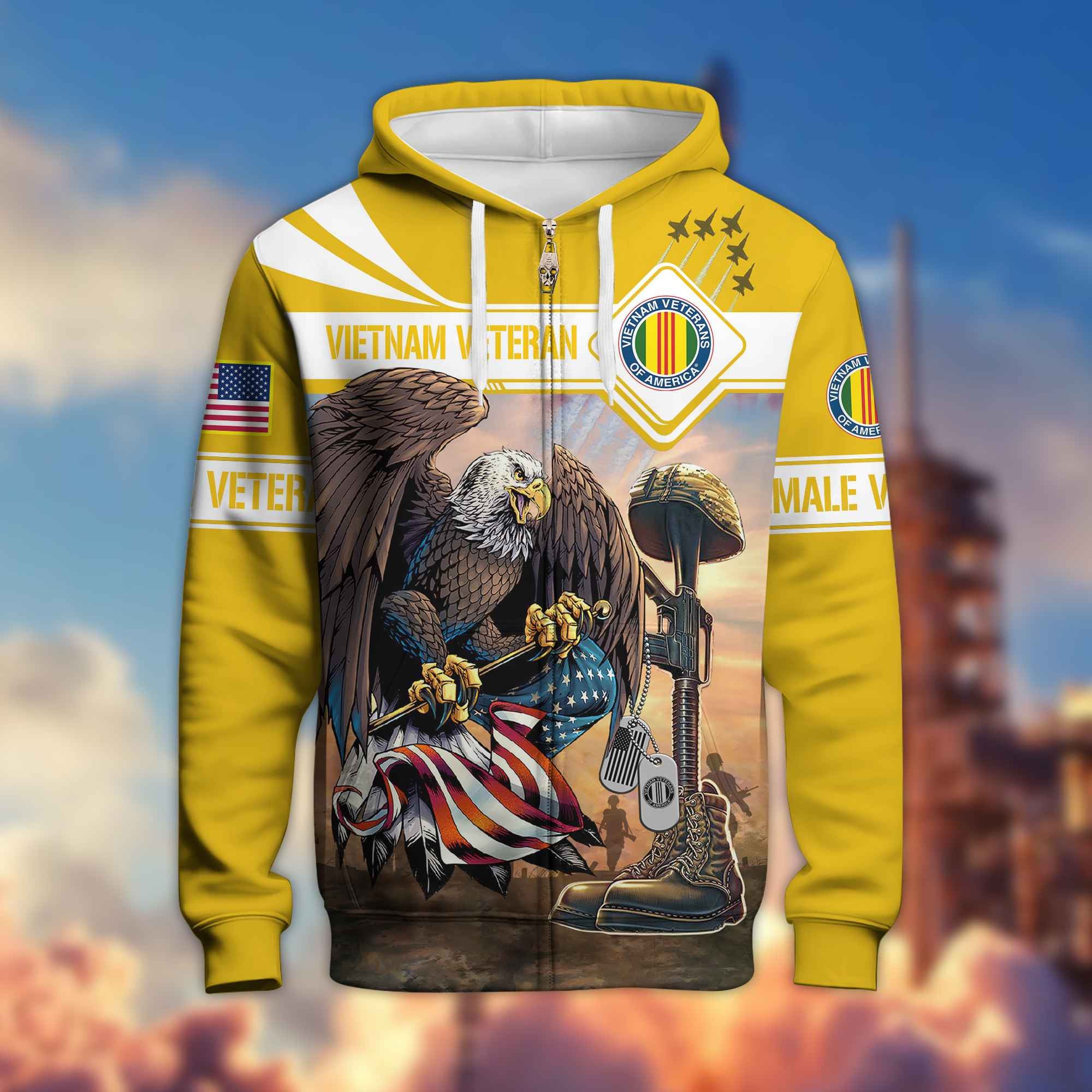 Premium US Female Veterans Zip Hoodie BPVC150110, Gifts For Female Veterans