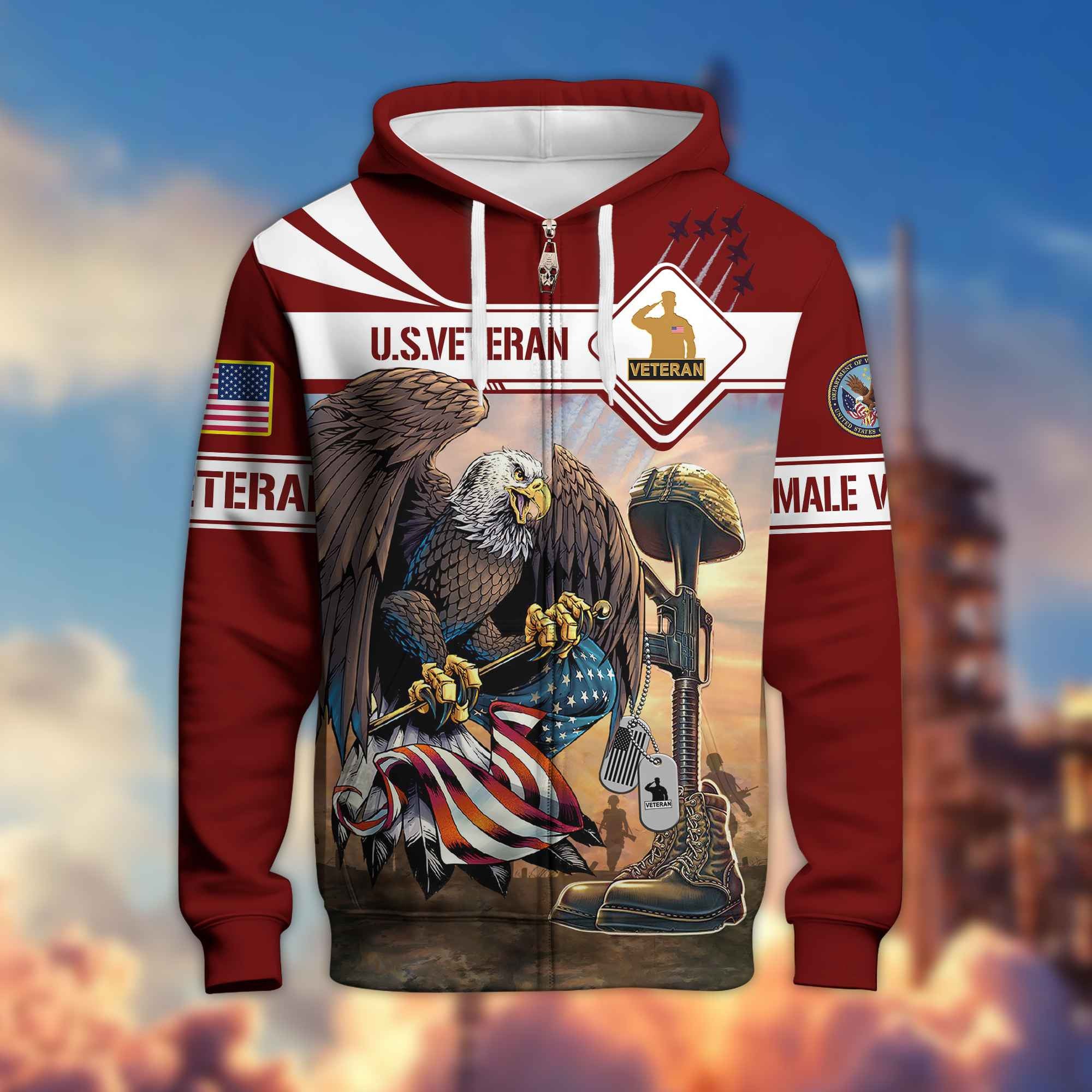 Premium US Female Veterans Zip Hoodie BPVC150110, Gifts For Female Veterans