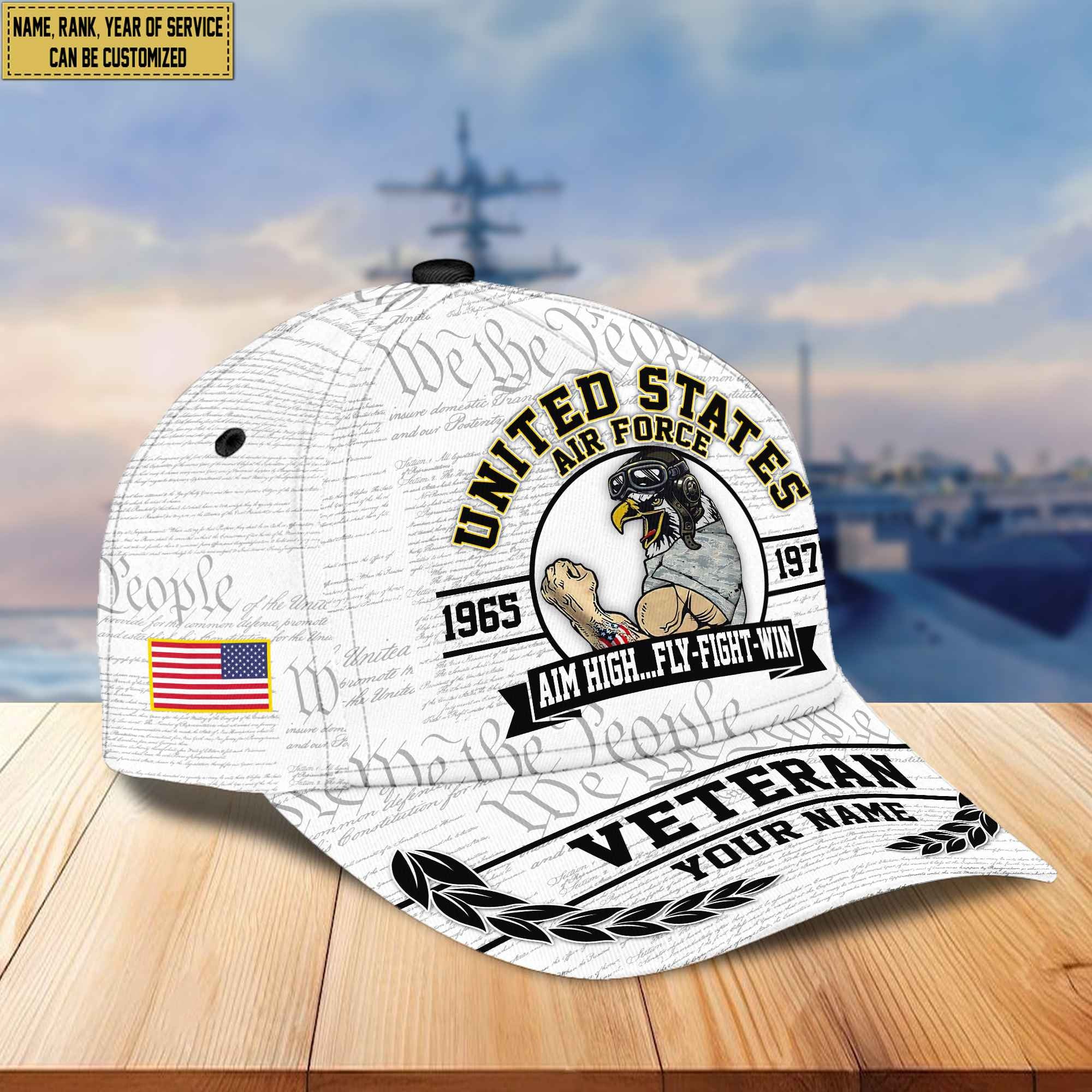 Premium USAF Veteran Custom Cap VPVC005604, Gifts For Air Force Veteran, Best Gifts On Independence Day, Veterans Day.