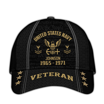 US Navy Custom Cap VPVC005702, Gifts For Navy Veteran, Best Gifts On Father's Day, Armed Forces Day, Independence Day, Veterans Day.