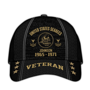 US Seabees Veteran Custom Cap VPVC005709, Gifts For US Seabees Veteran, Best Gifts On Father's Day, Armed Forces Day, Independence Day, Veterans Day.