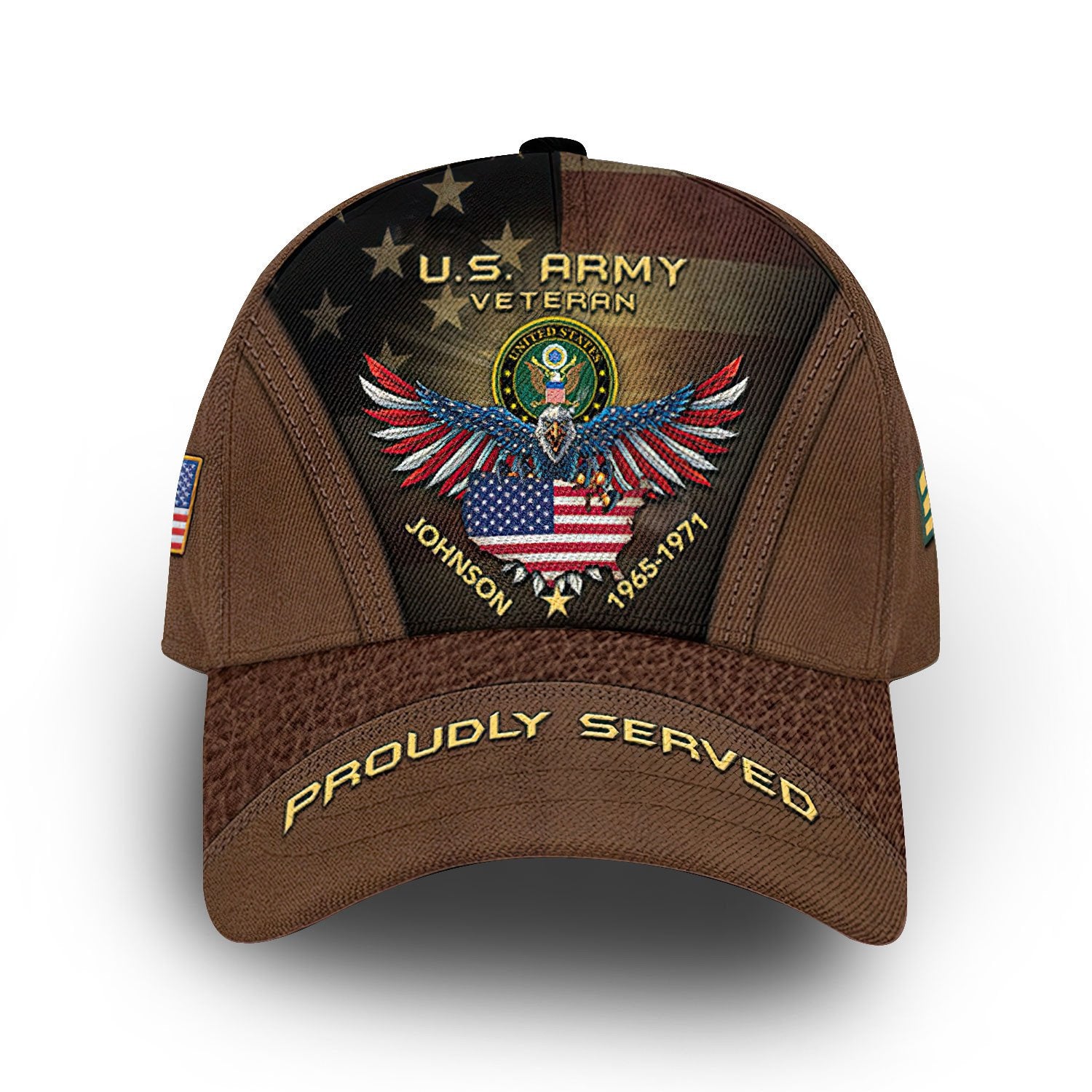 US Army Custom Cap VPVC006401, Gifts For Army Veteran, Best Gifts On Father's Day, Armed Forces Day, Independence Day, Veterans Day.