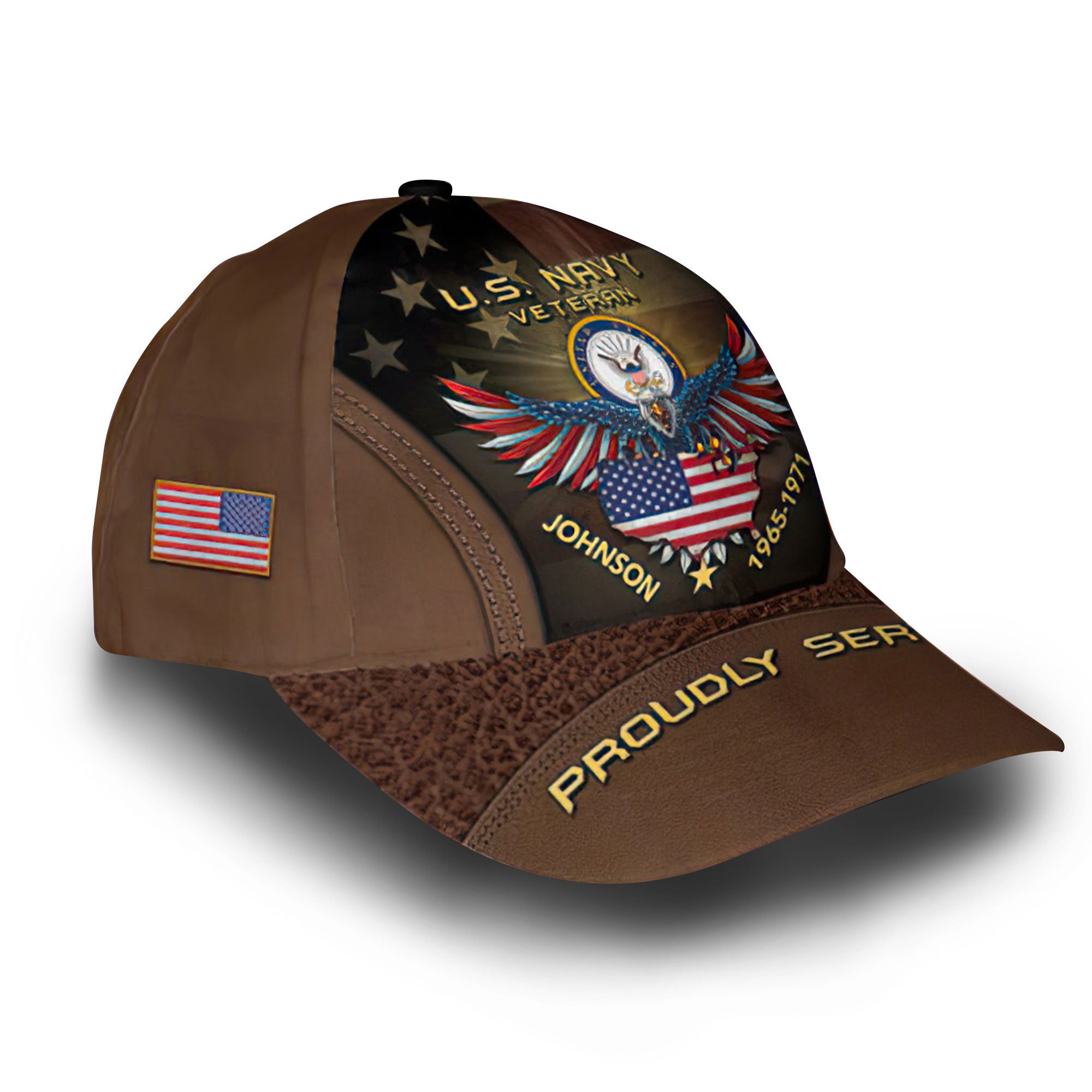US Navy Custom Cap VPVC006402, Gifts For Navy Veteran, Best Gifts On Father's Day, Armed Forces Day, Independence Day, Veterans Day.