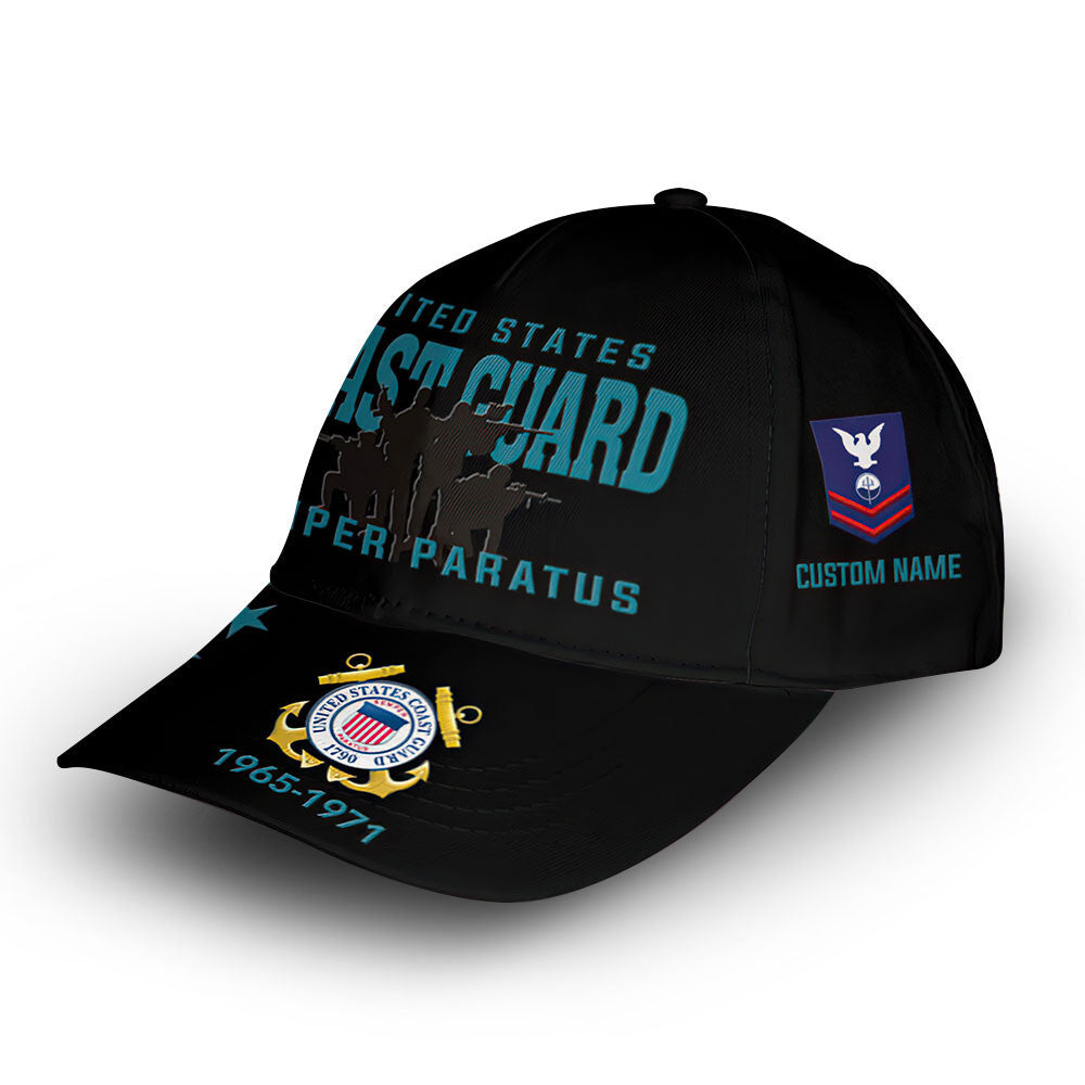 USCG Custom Cap VPVC006505, Gifts For Coast Guard Veteran, Best Gifts On Father's Day, Armed Forces Day, Independence Day, Veterans Day.