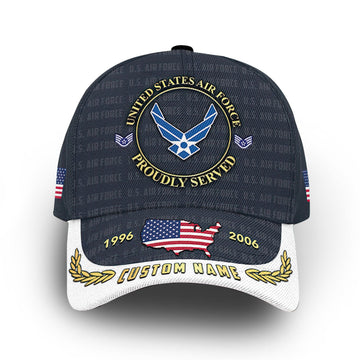 Unique Custom Name, Rank, Year, USAF Cap VPVC006604, Gifts For Air Force Veteran, Gifts For Dad, For Husband, Best Gifts On Father's Day, Independence Day, Veterans Day.