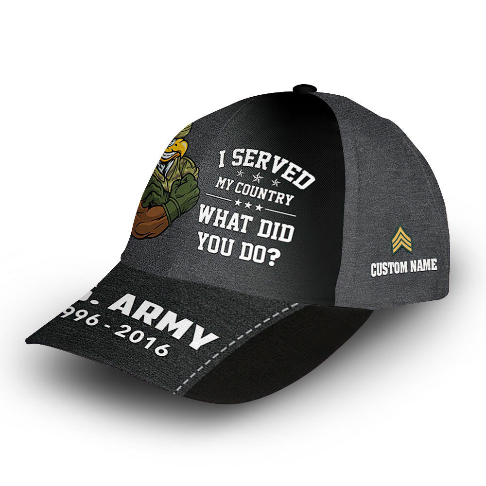 US Army Custom Cap VPVC007001, Gifts For Army Veteran, Best Gifts On Father's Day, Armed Forces Day, Independence Day, Veterans Day.