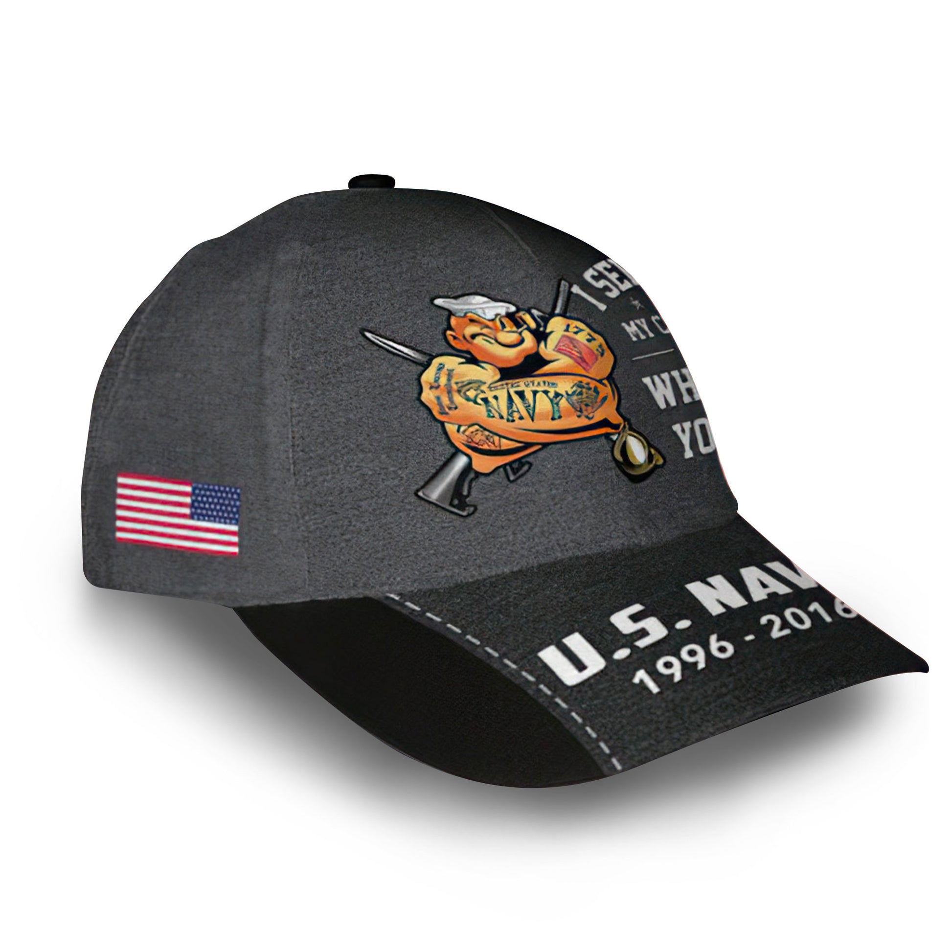 US Navy Custom Cap VPVC007002, Gifts For Navy Veteran, Best Gifts On Father's Day, Armed Forces Day, Independence Day, Veterans Day.